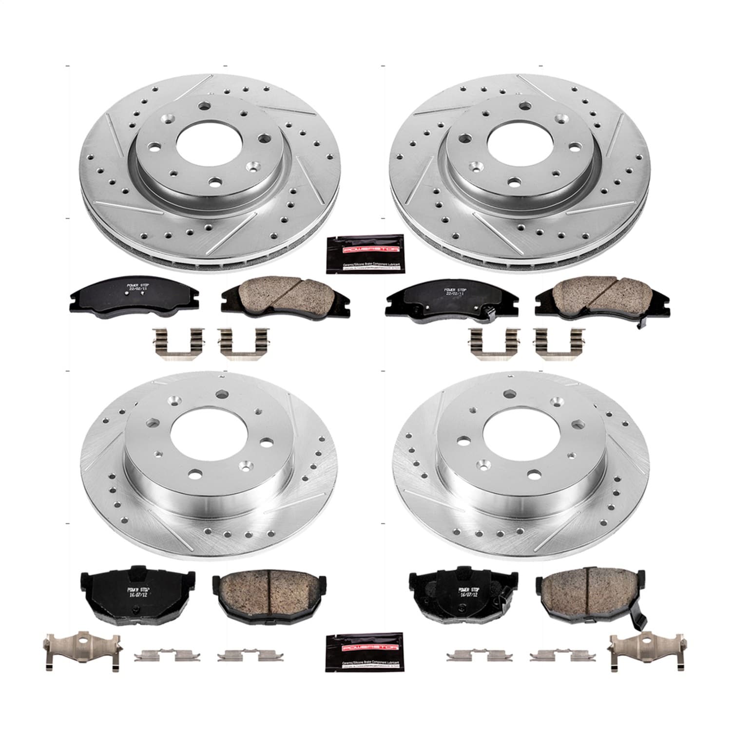 Power Stop - K5904 - Front and Rear - Disc Brake Pad and Rotor Kit image 1