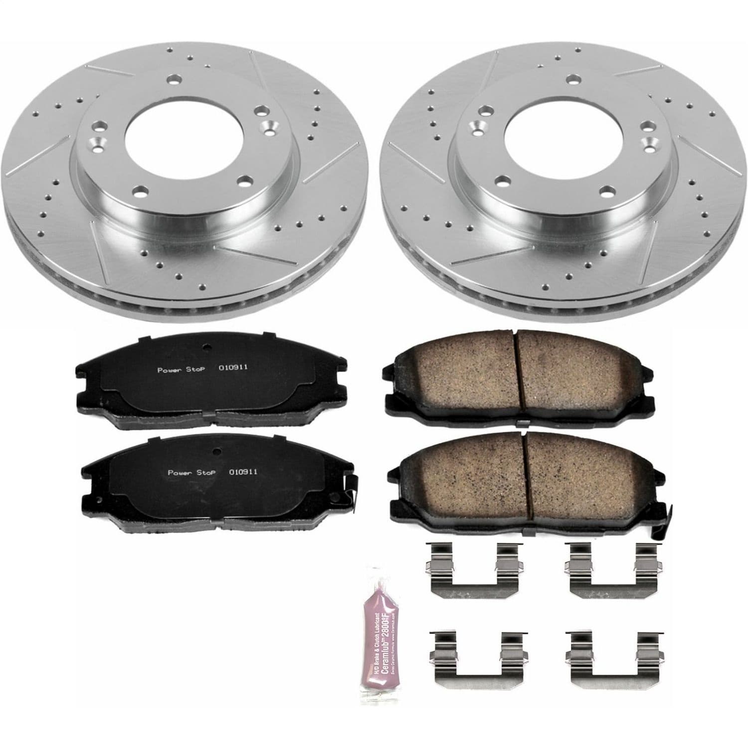 Power Stop - K5908 - Front - Disc Brake Pad and Rotor Kit image 1