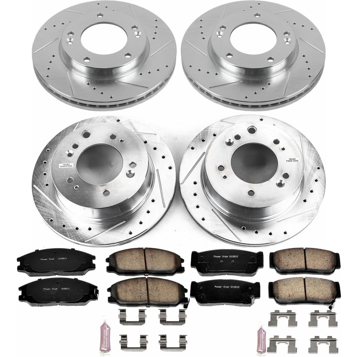 Power Stop - K5909 - Front and Rear - Disc Brake Pad and Rotor Kit image 1