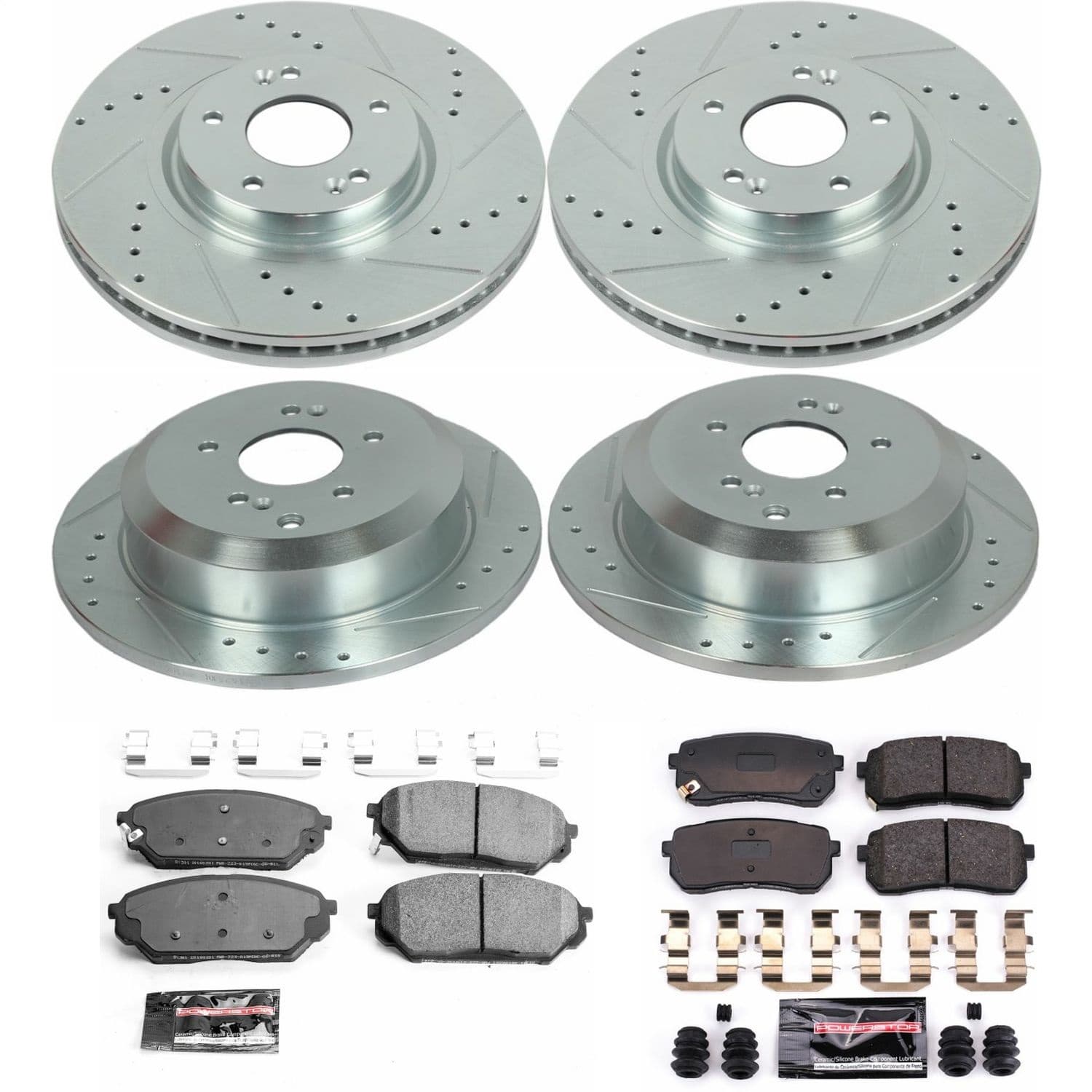 Power Stop - K5919 - Front and Rear - Disc Brake Pad and Rotor Kit image 1