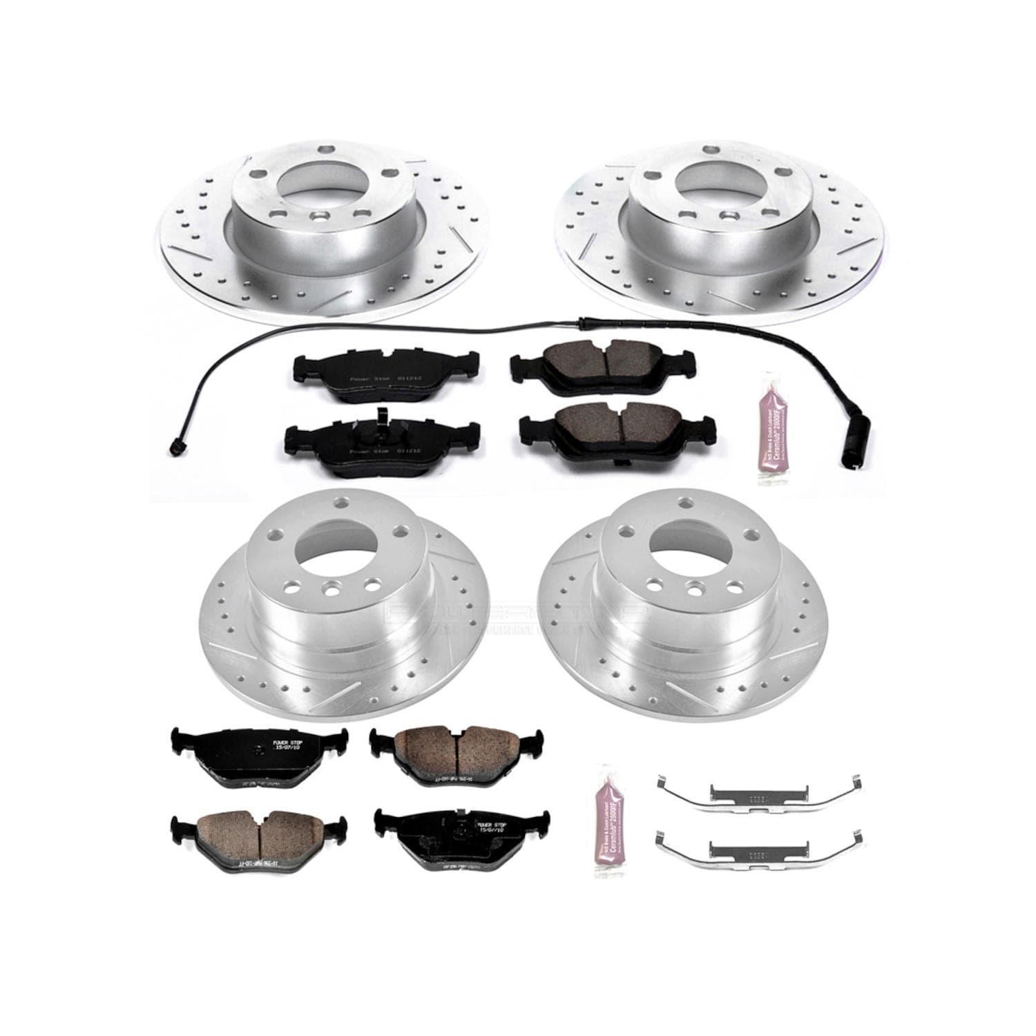 Power Stop - K592 - Front and Rear - Disc Brake Pad and Rotor Kit image 1