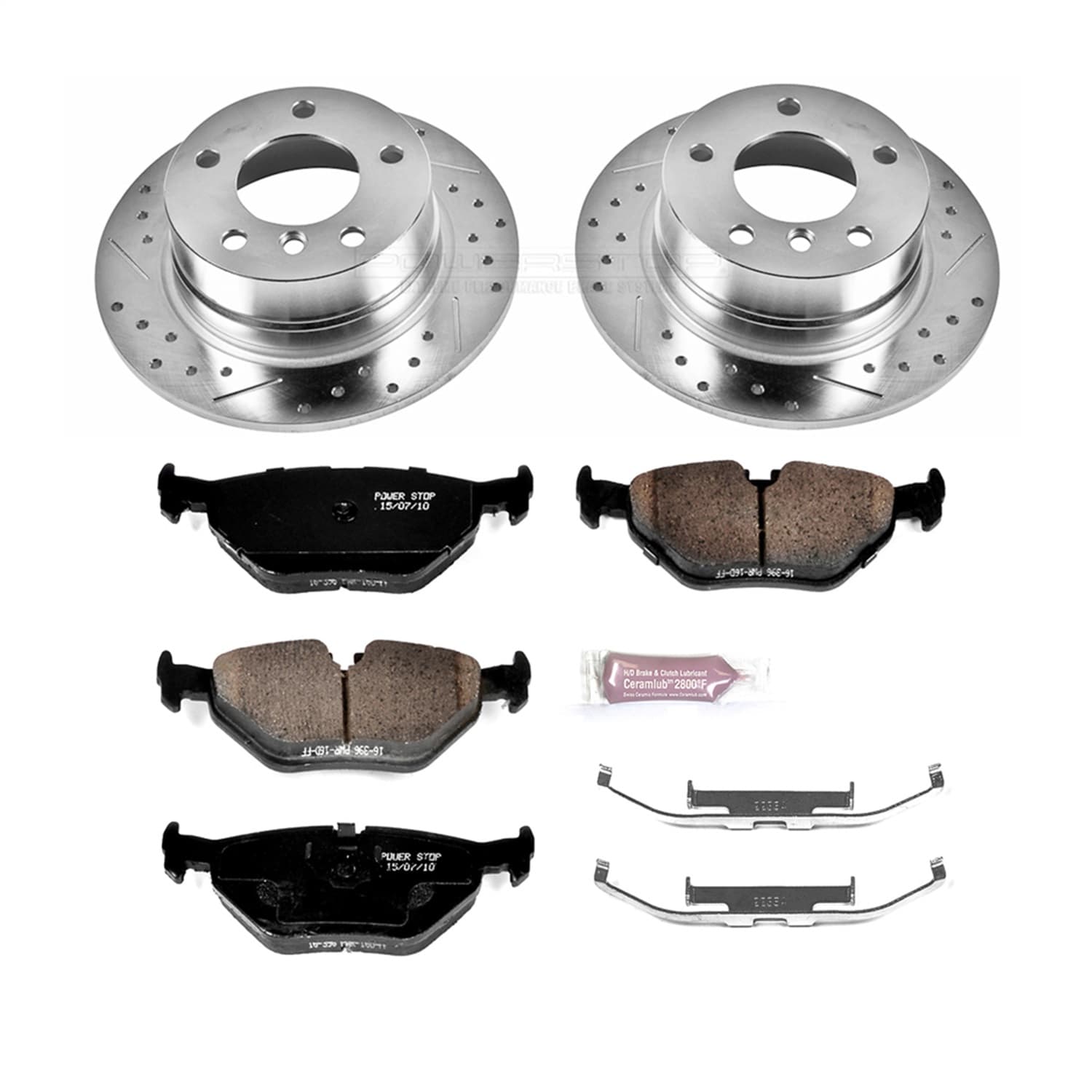 Power Stop - K593 - Rear - Disc Brake Pad and Rotor Kit image 1