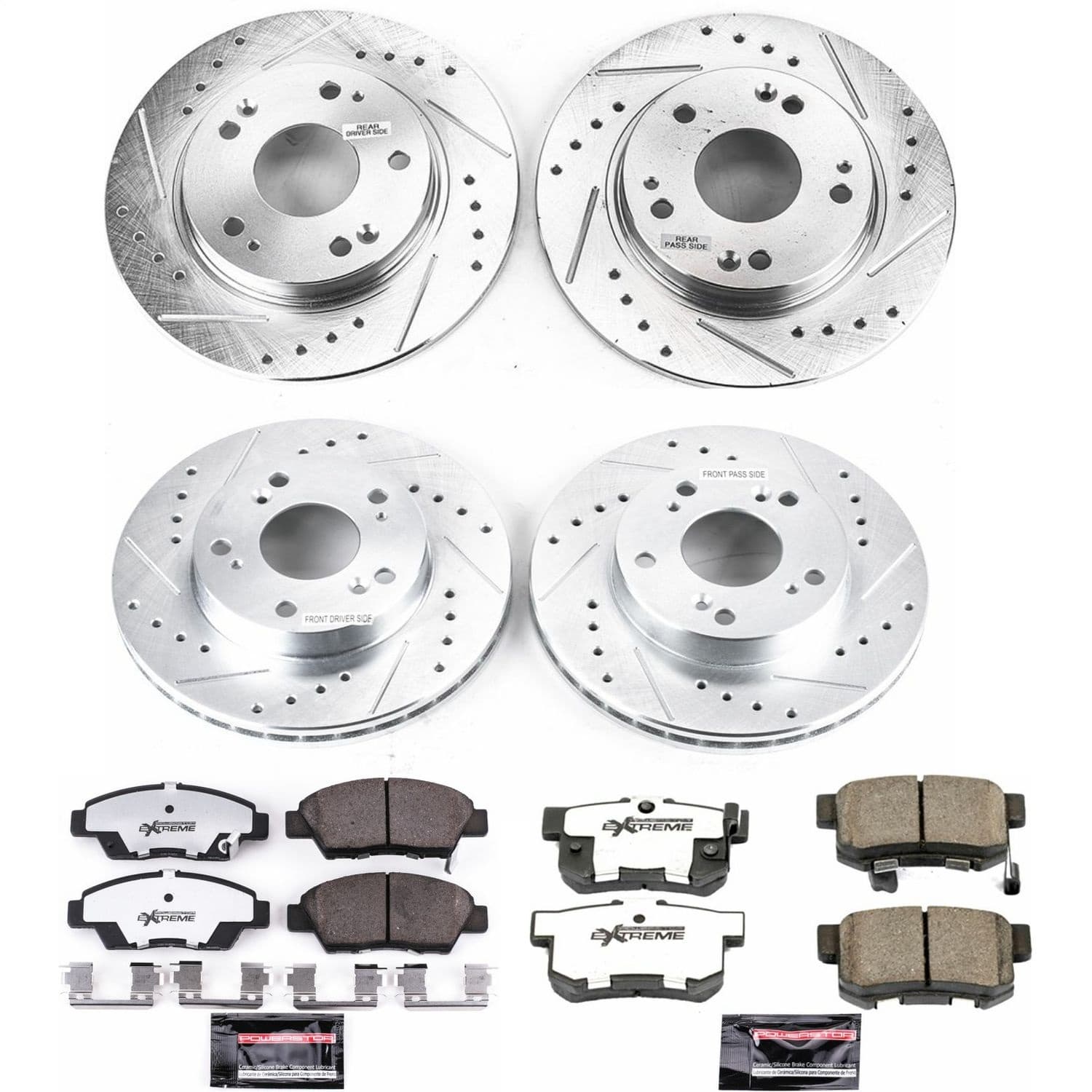 Power Stop - K5936-26 - Front and Rear - Disc Brake Pad and Rotor Kit image 1