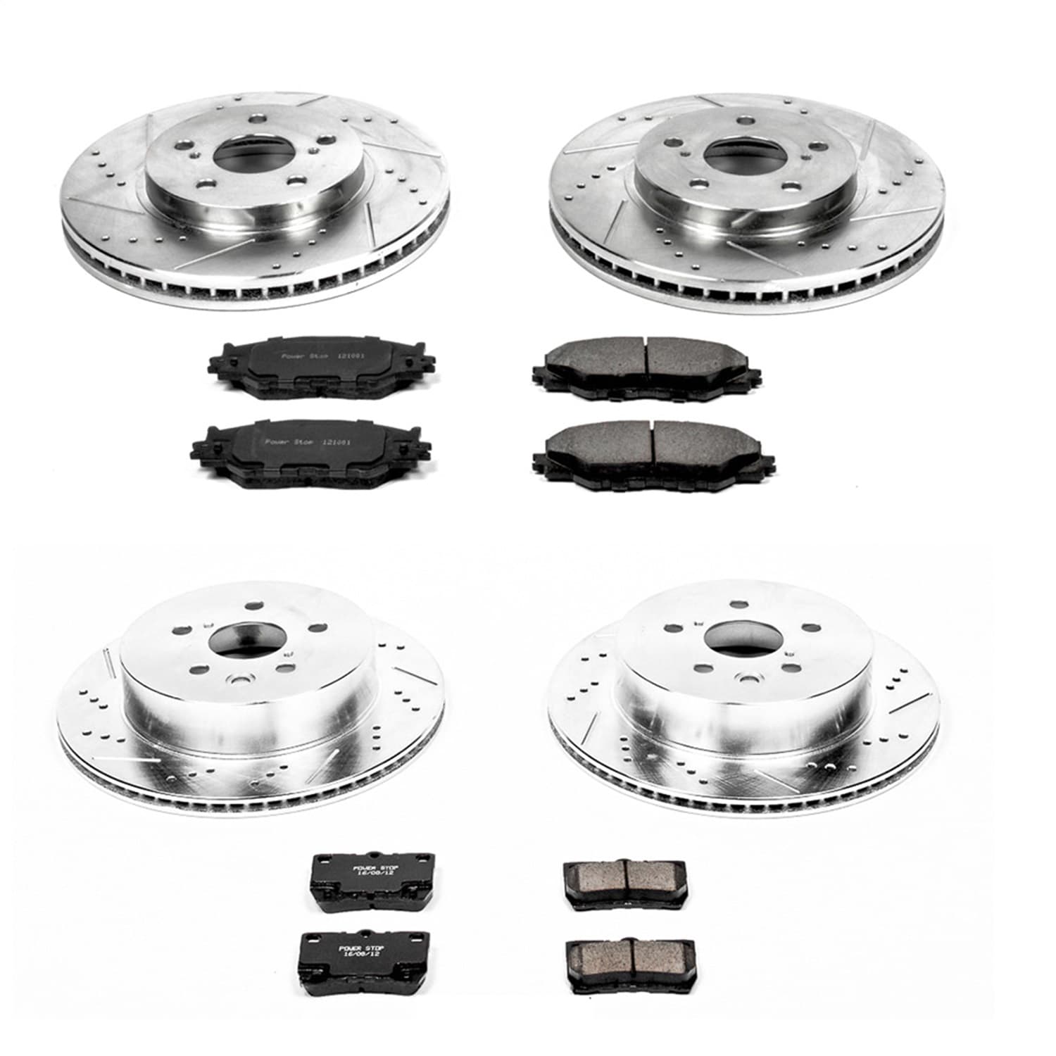 Power Stop - K5937 - Front and Rear - Disc Brake Pad and Rotor Kit image 1