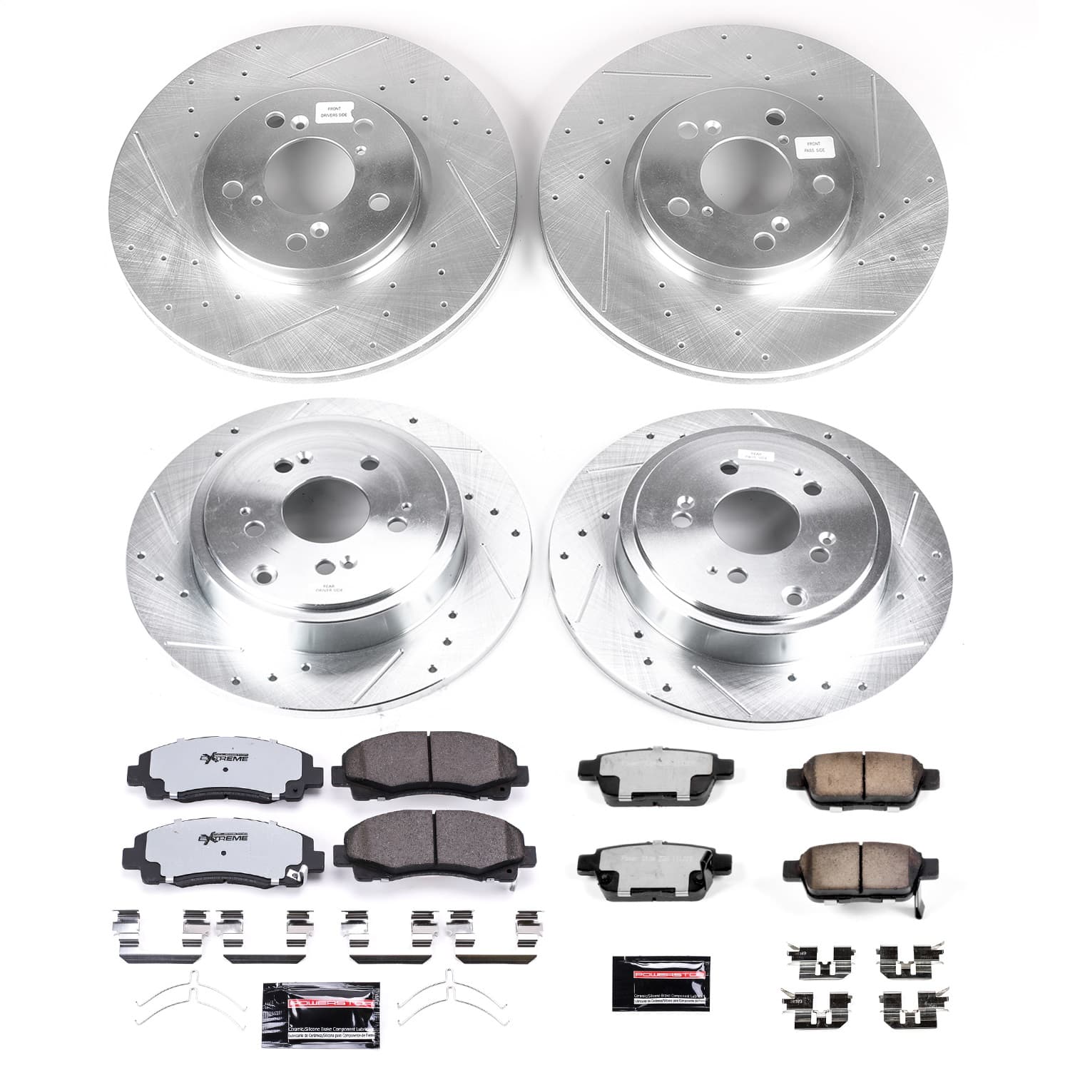 Power Stop - K5940-36 - Front and Rear - Disc Brake Pad and Rotor Kit image 1