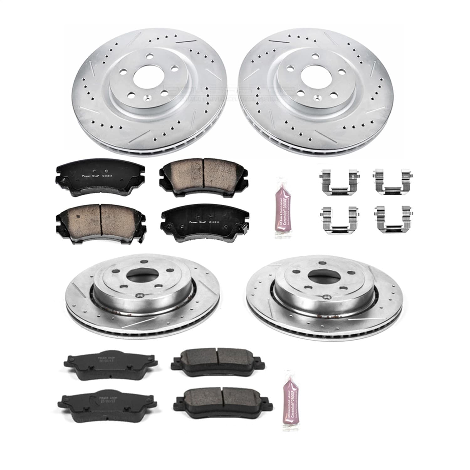 Power Stop - K5949 - Front and Rear - Disc Brake Pad and Rotor Kit image 1