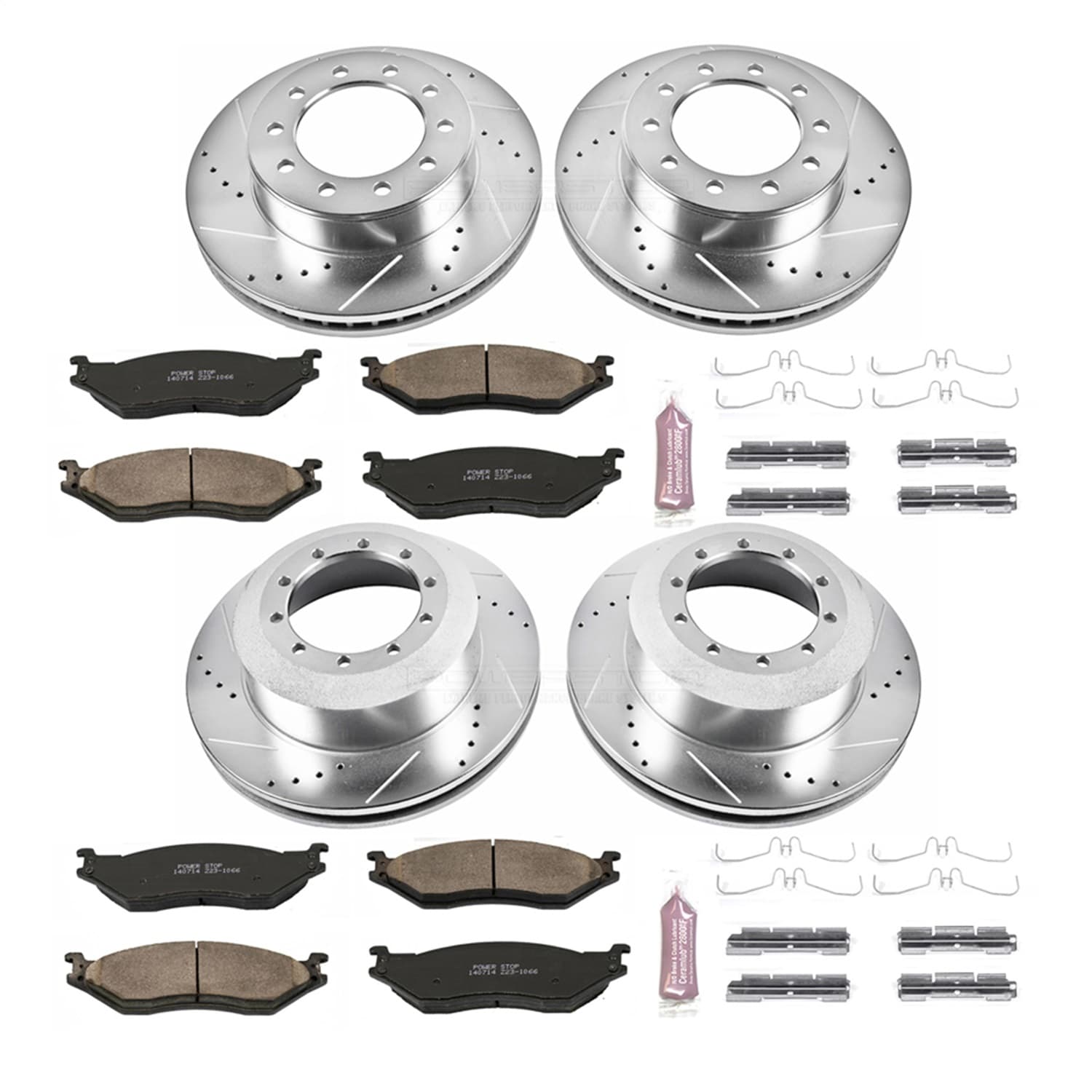 Power Stop - K5965 - Front and Rear - Disc Brake Pad and Rotor Kit image 1