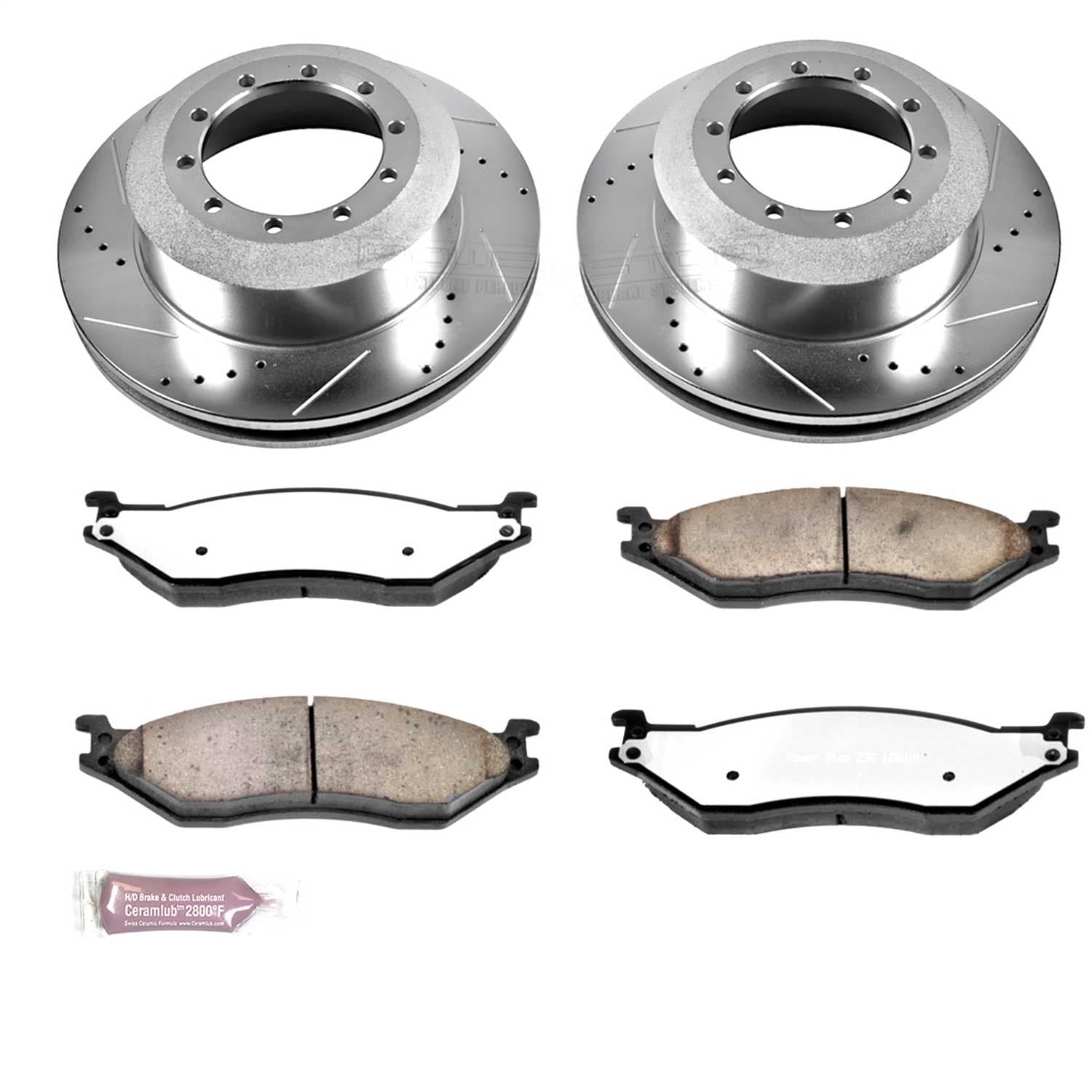 Power Stop - K5966-36 - Rear - Disc Brake Pad and Rotor Kit image 1