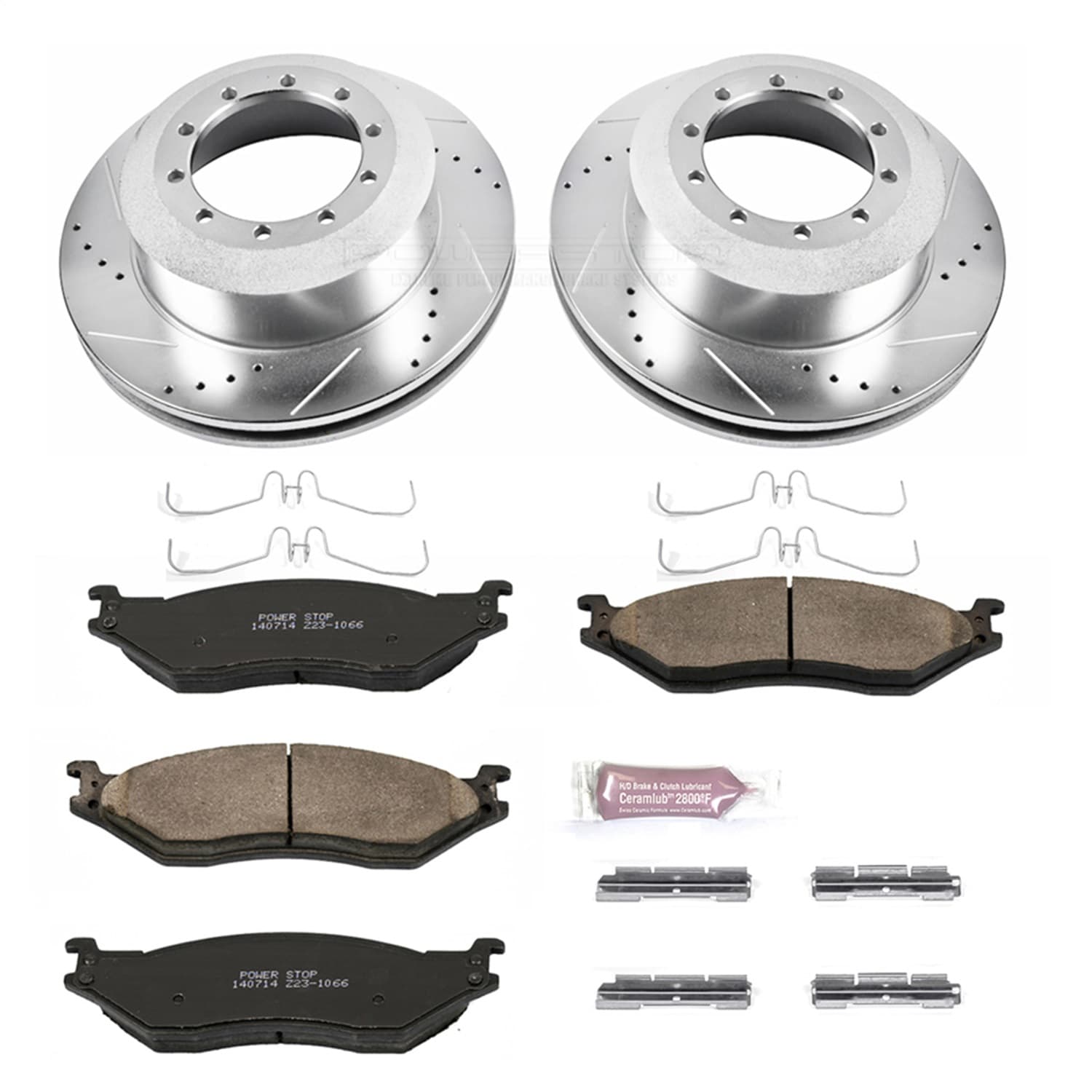 Power Stop - K5966 - Rear - Disc Brake Pad and Rotor Kit image 1