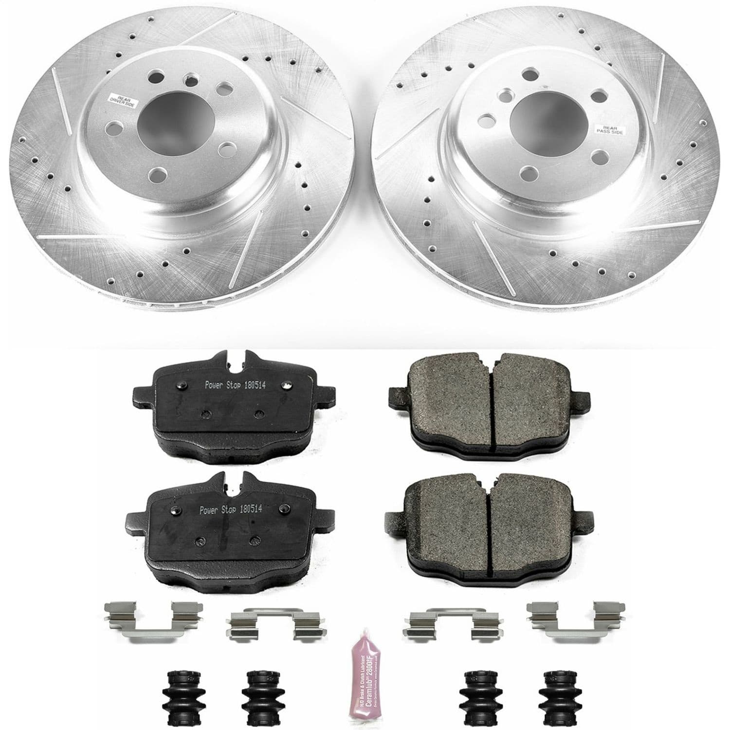Power Stop - K6037 - Rear - Disc Brake Pad and Rotor Kit image 1