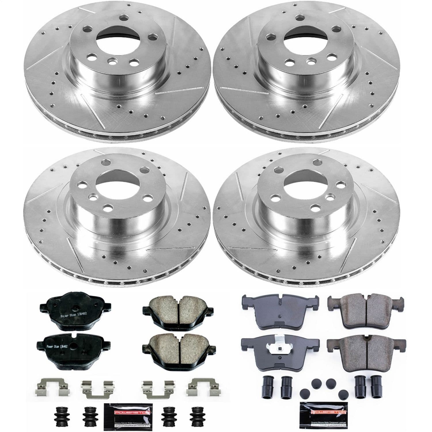 Power Stop - K6039 - Front and Rear - Disc Brake Pad and Rotor Kit image 1