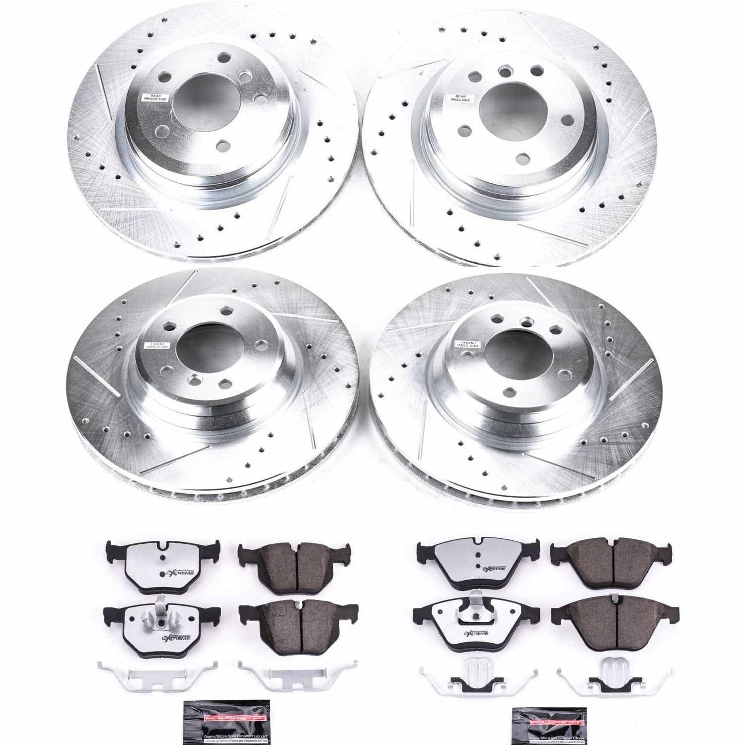 Power Stop - K6057-26 - Front and Rear - Disc Brake Pad and Rotor Kit image 1