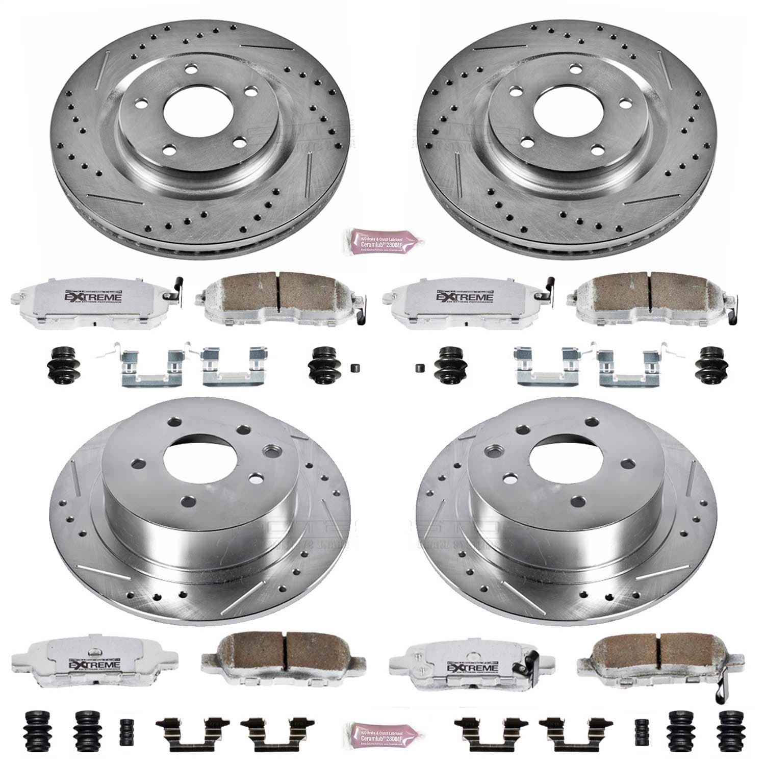 Power Stop - K6095-26 - Front and Rear - Disc Brake Pad and Rotor Kit image 1