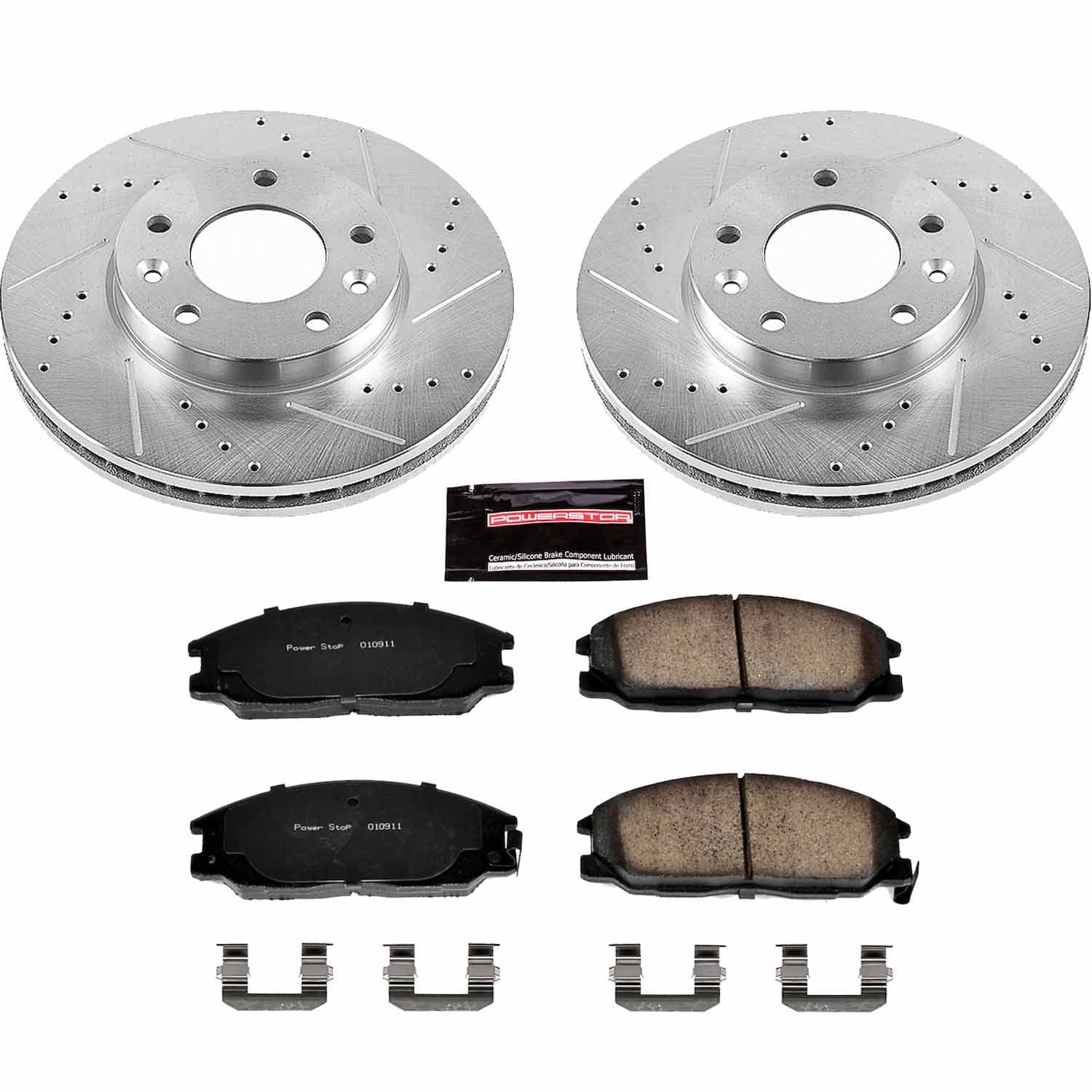 Power Stop - K6108 - Front - Disc Brake Pad and Rotor Kit image 1