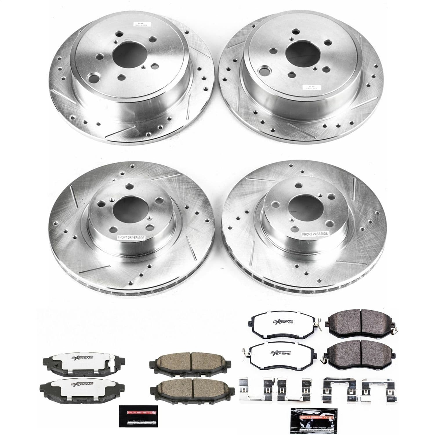 Power Stop - K6112-26 - Front and Rear - Disc Brake Pad and Rotor Kit image 1
