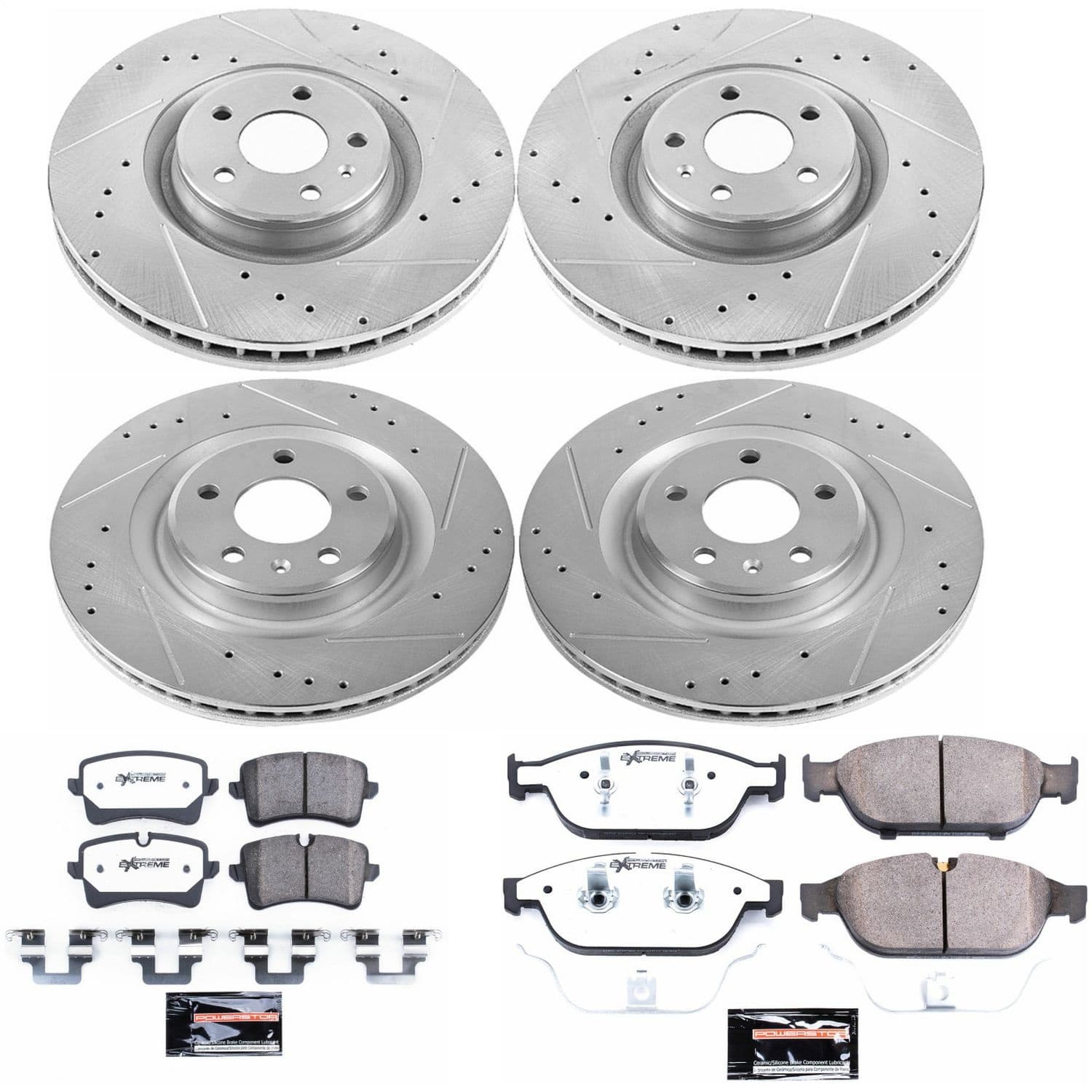 Power Stop - K6130-26 - Front and Rear - Disc Brake Pad and Rotor Kit image 1