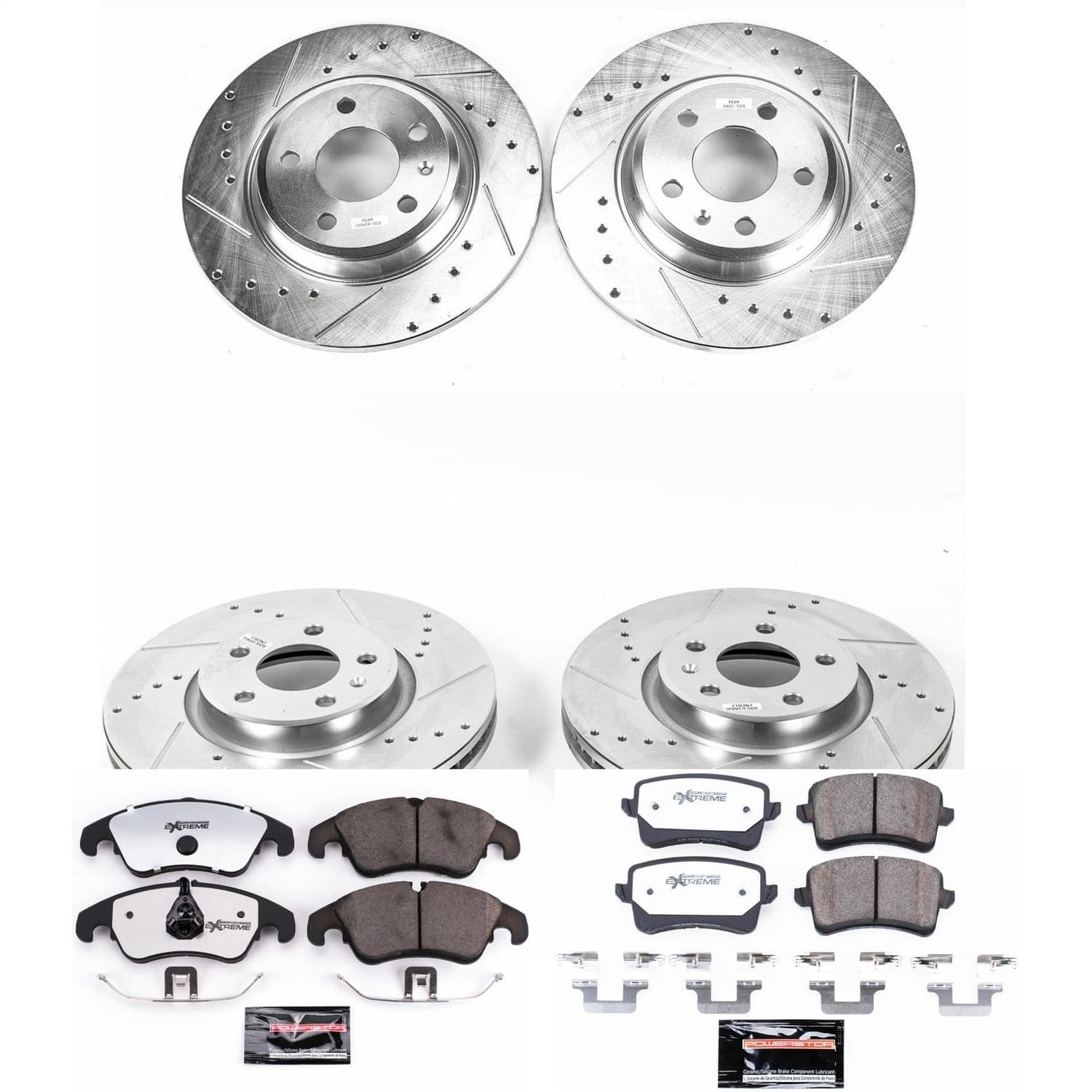 Power Stop - K6134-26 - Front and Rear - Disc Brake Pad and Rotor Kit image 1