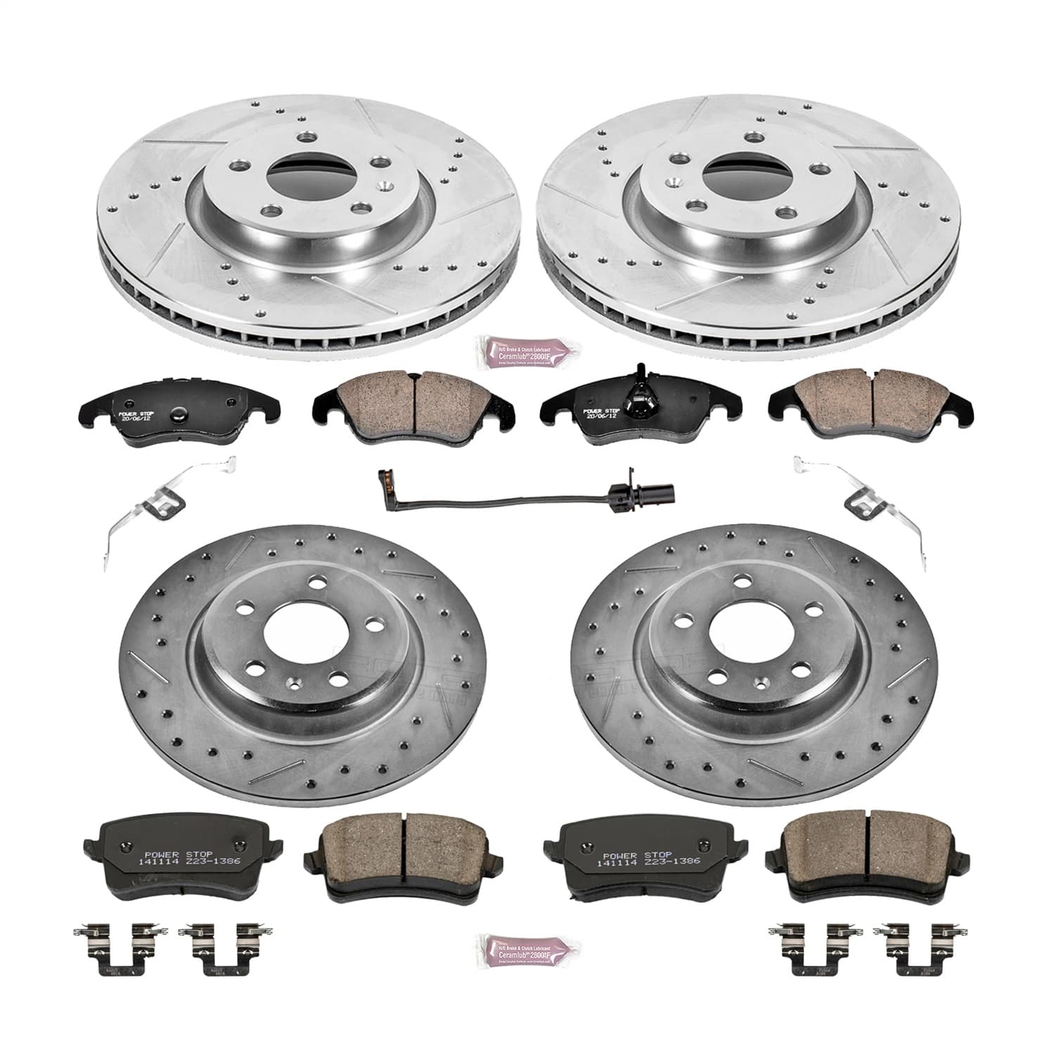 Power Stop - K6134 - Front and Rear - Disc Brake Pad and Rotor Kit image 1