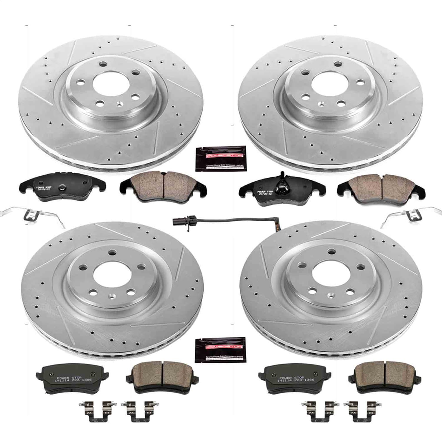 Power Stop - K6143 - Front and Rear - Disc Brake Pad and Rotor Kit image 1