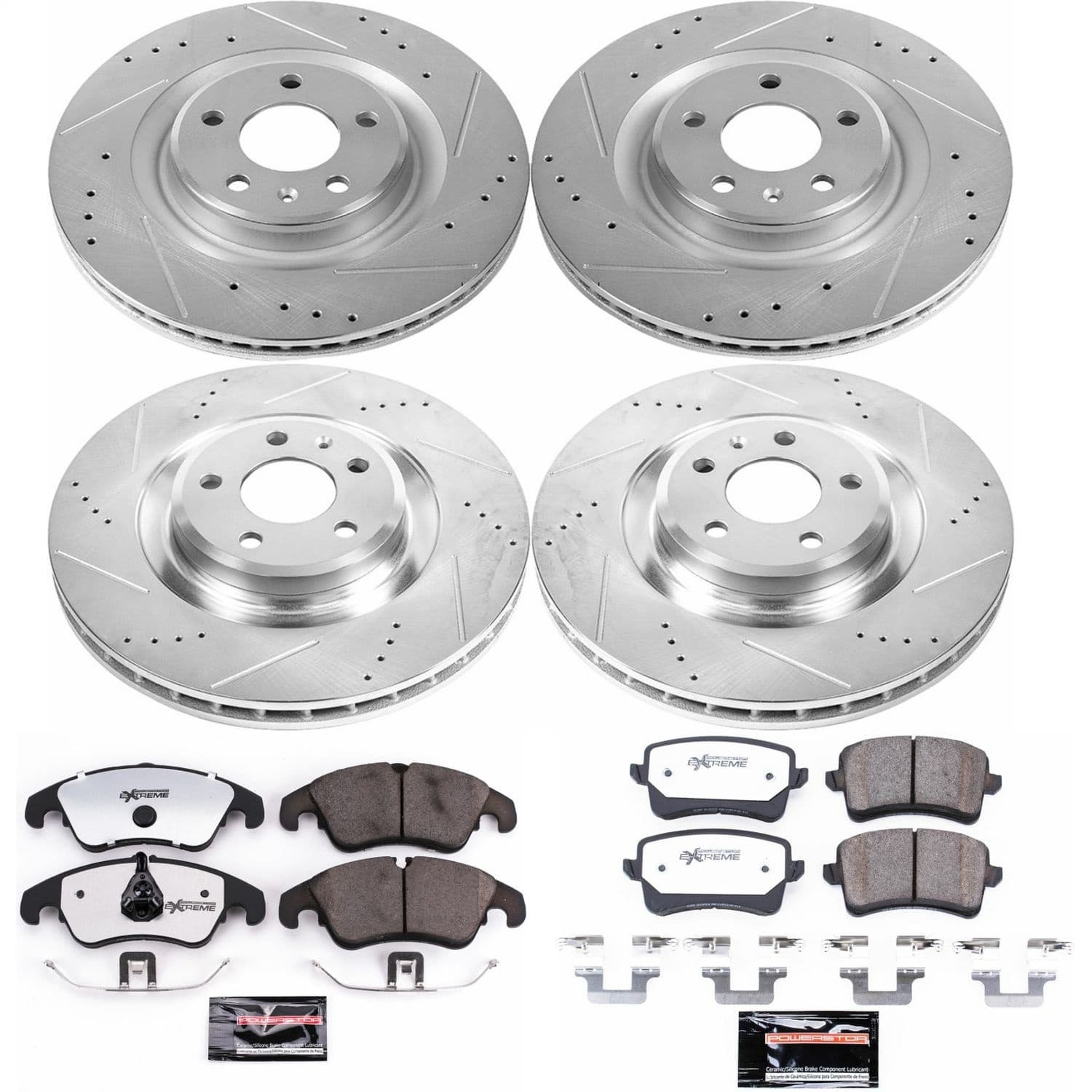 Power Stop - K6155-26 - Front and Rear - Disc Brake Pad and Rotor Kit image 1