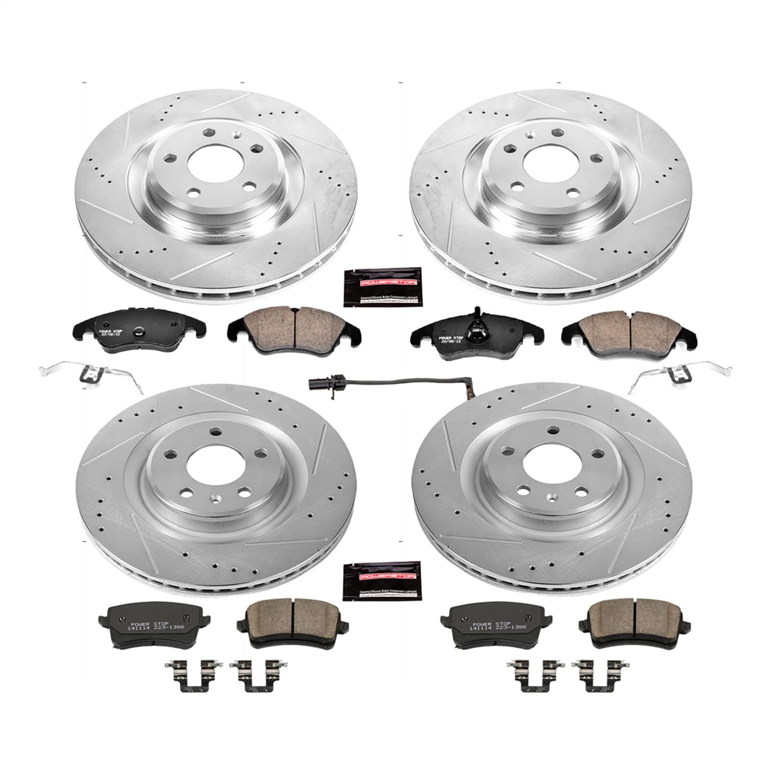 Power Stop - K6155 - Front and Rear - Disc Brake Pad and Rotor Kit image 1