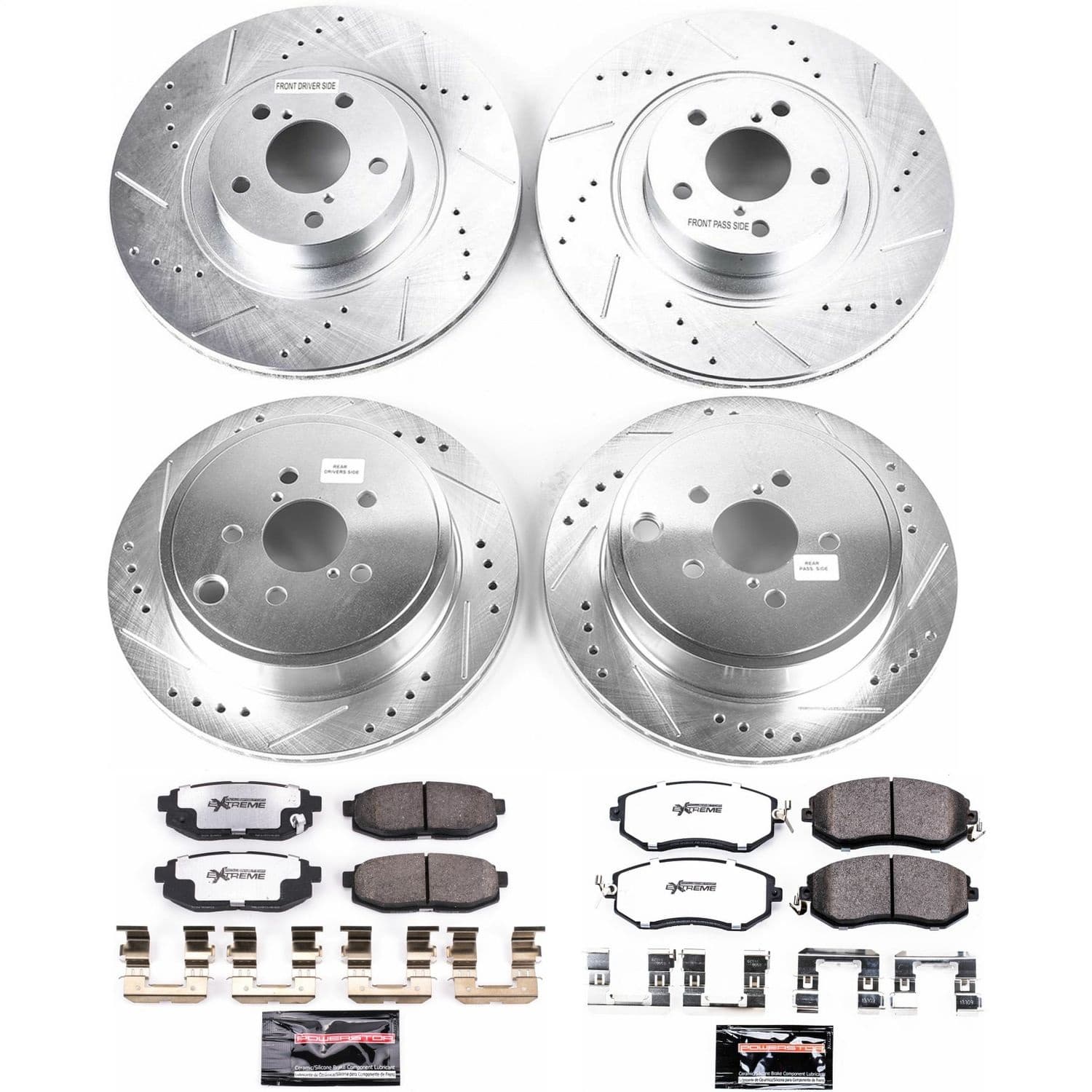 Power Stop - K6164-26 - Front and Rear - Disc Brake Pad and Rotor Kit image 1