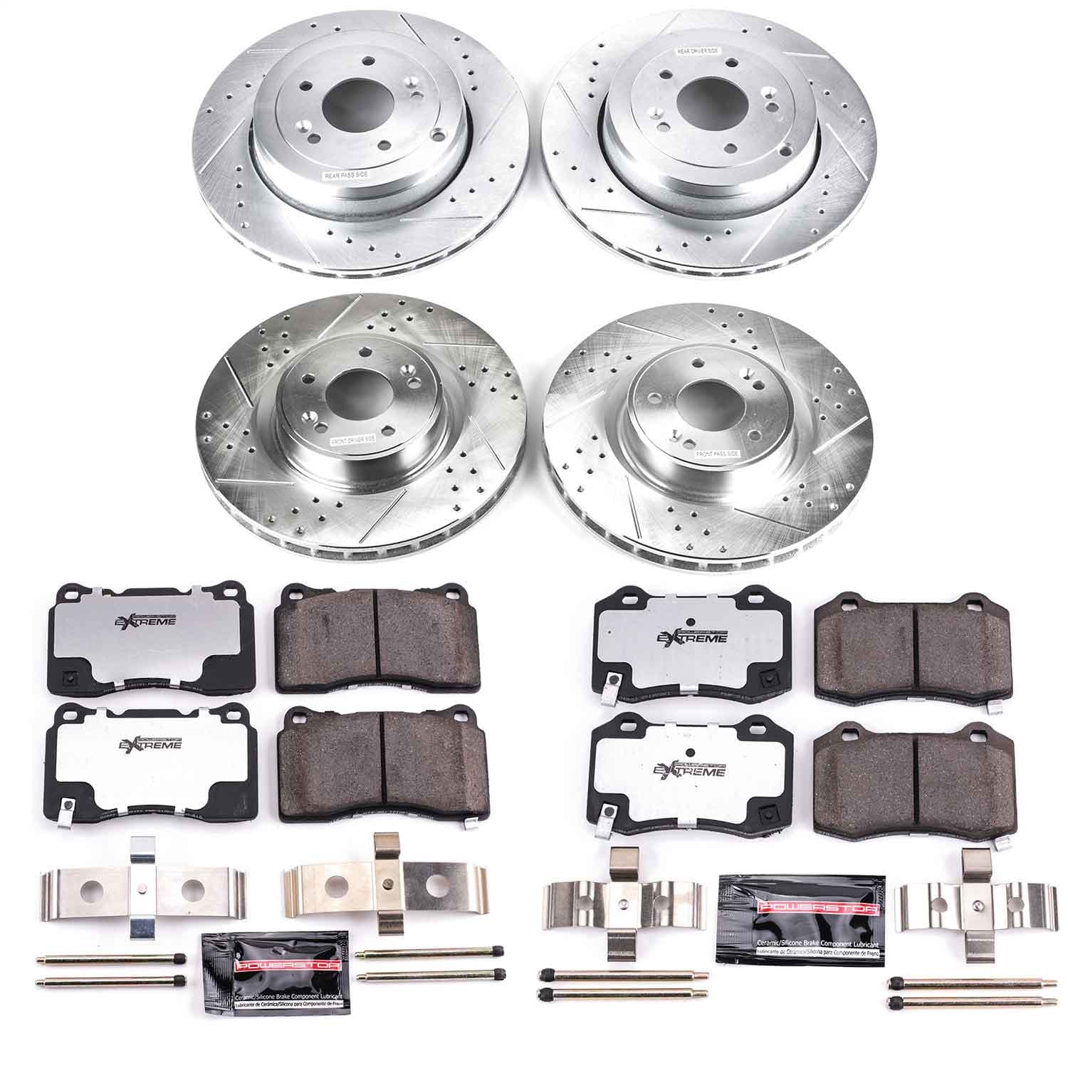 Power Stop - K6167-26 - Front and Rear - Disc Brake Pad and Rotor Kit image 1