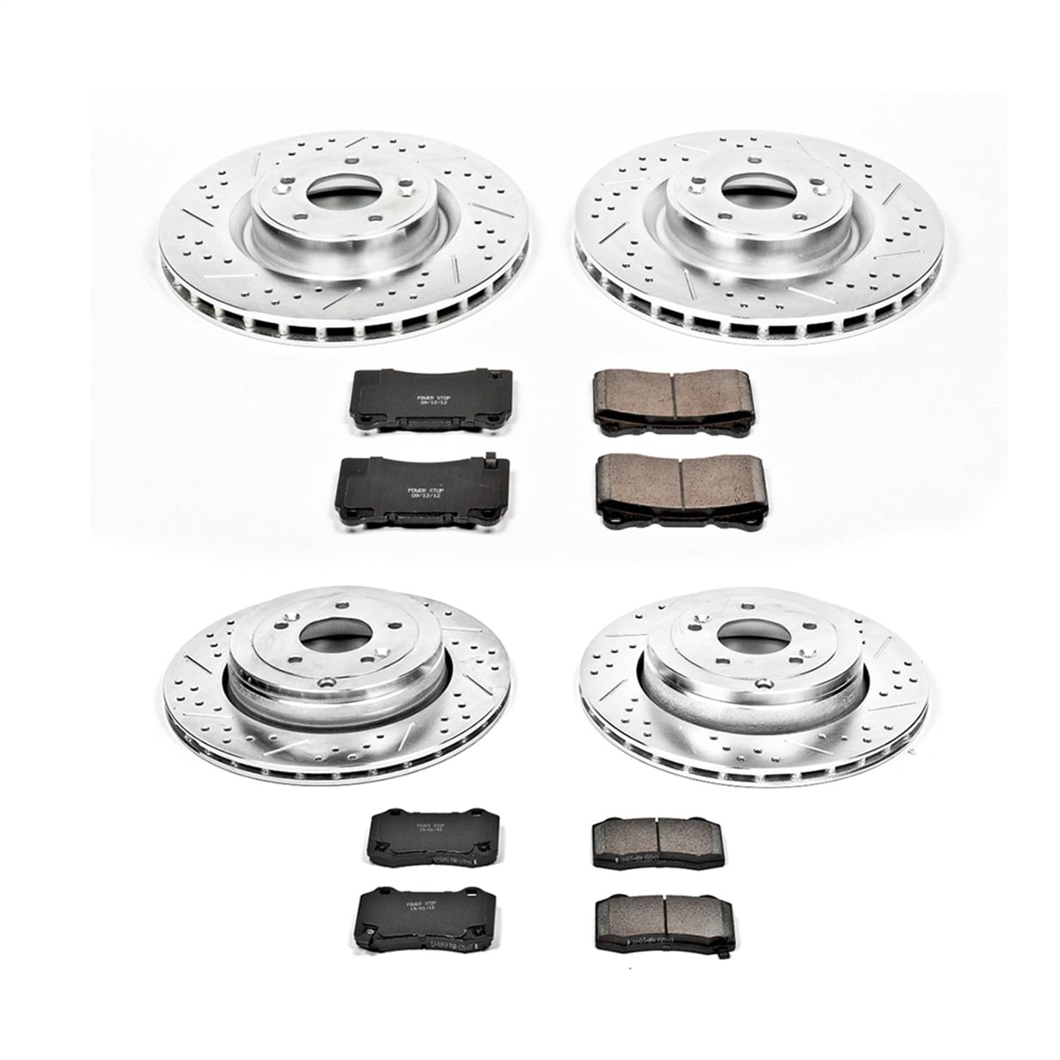 Power Stop - K6167 - Front and Rear - Disc Brake Pad and Rotor Kit image 1