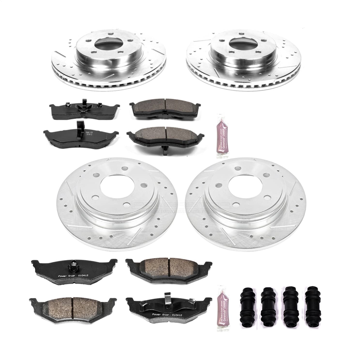Power Stop - K6177 - Front and Rear - Disc Brake Pad and Rotor Kit image 1