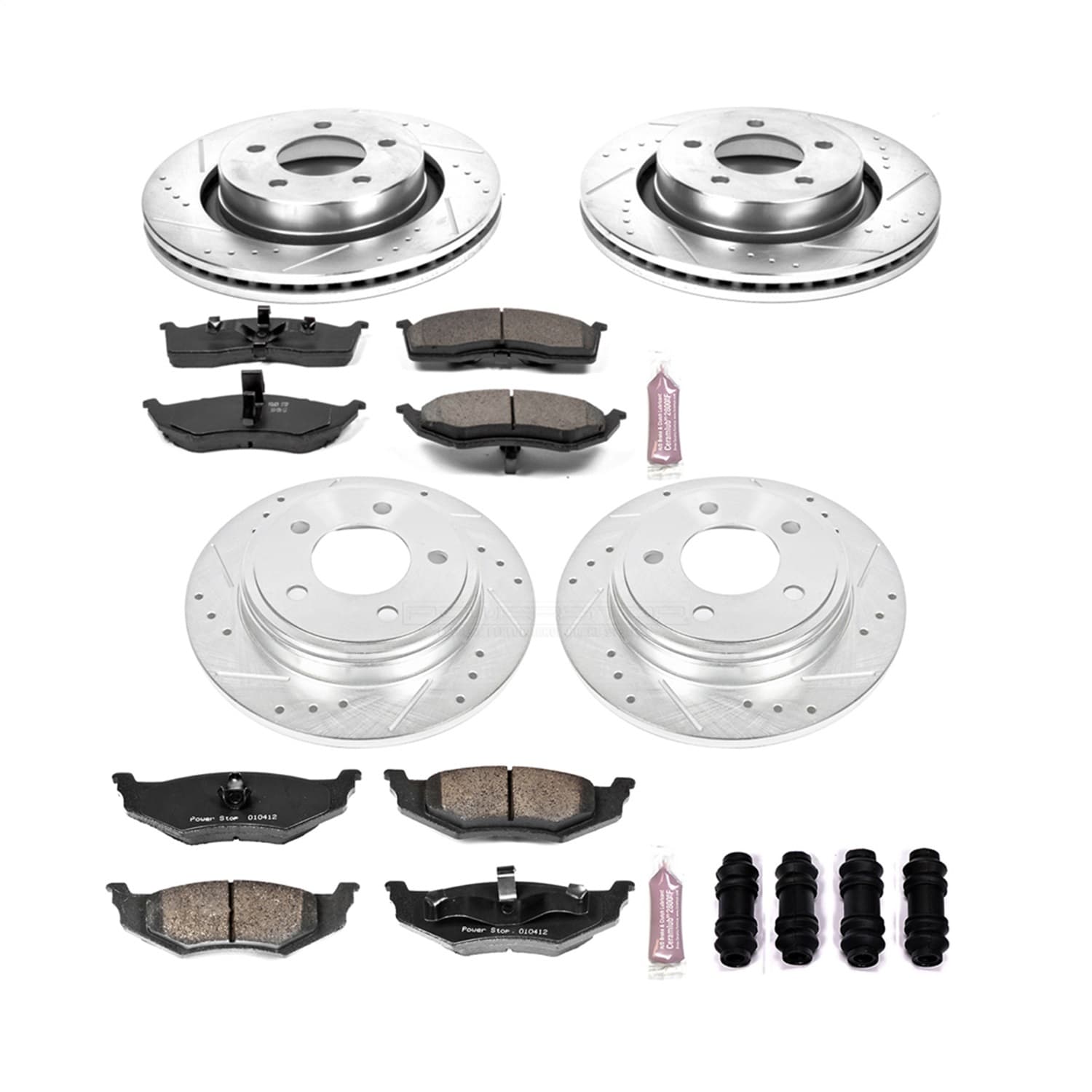 Power Stop - K6178 - Front and Rear - Disc Brake Pad and Rotor Kit image 1