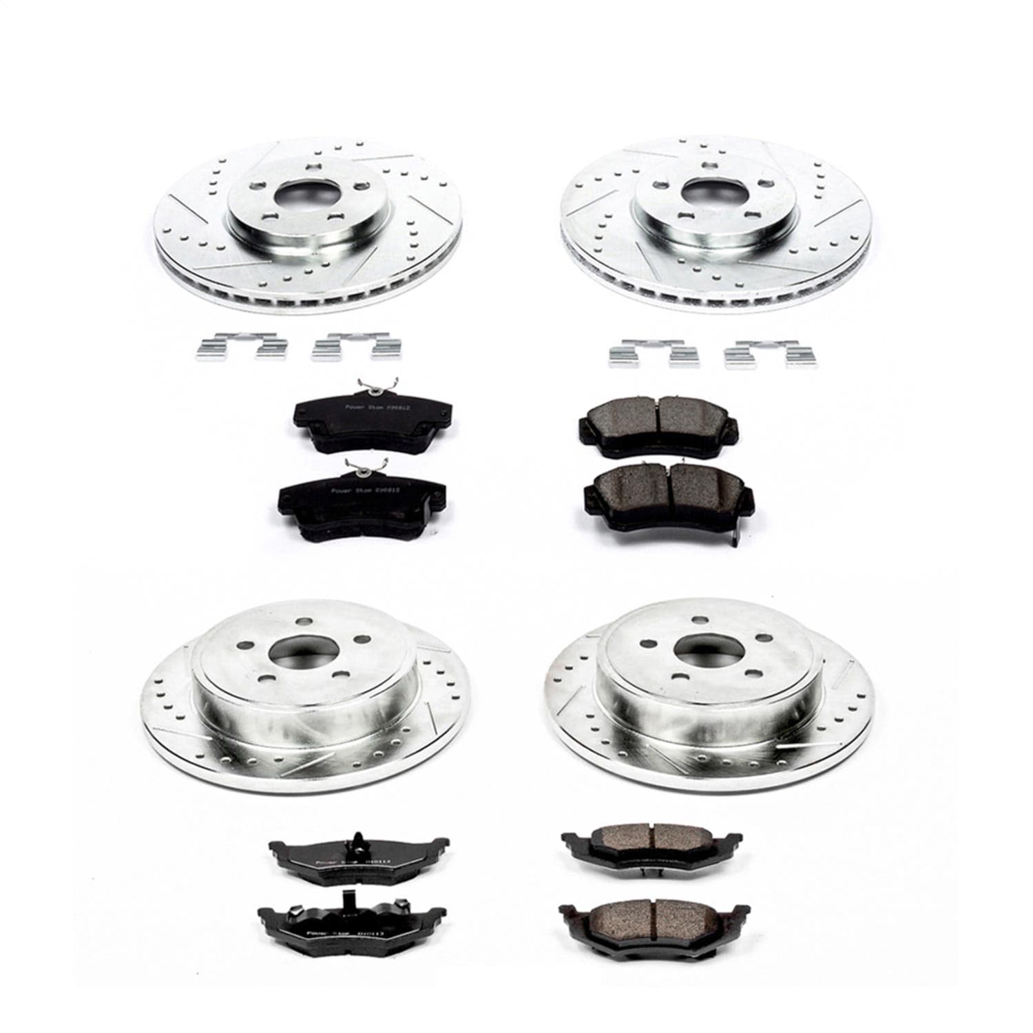Power Stop - K6180 - Front and Rear - Disc Brake Pad and Rotor Kit image 1