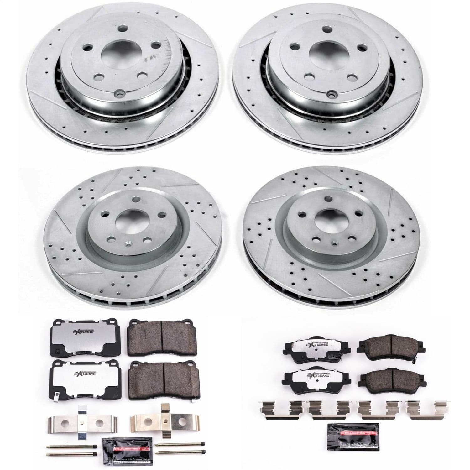 Power Stop - K6187-26 - Front and Rear - Disc Brake Pad and Rotor Kit image 1