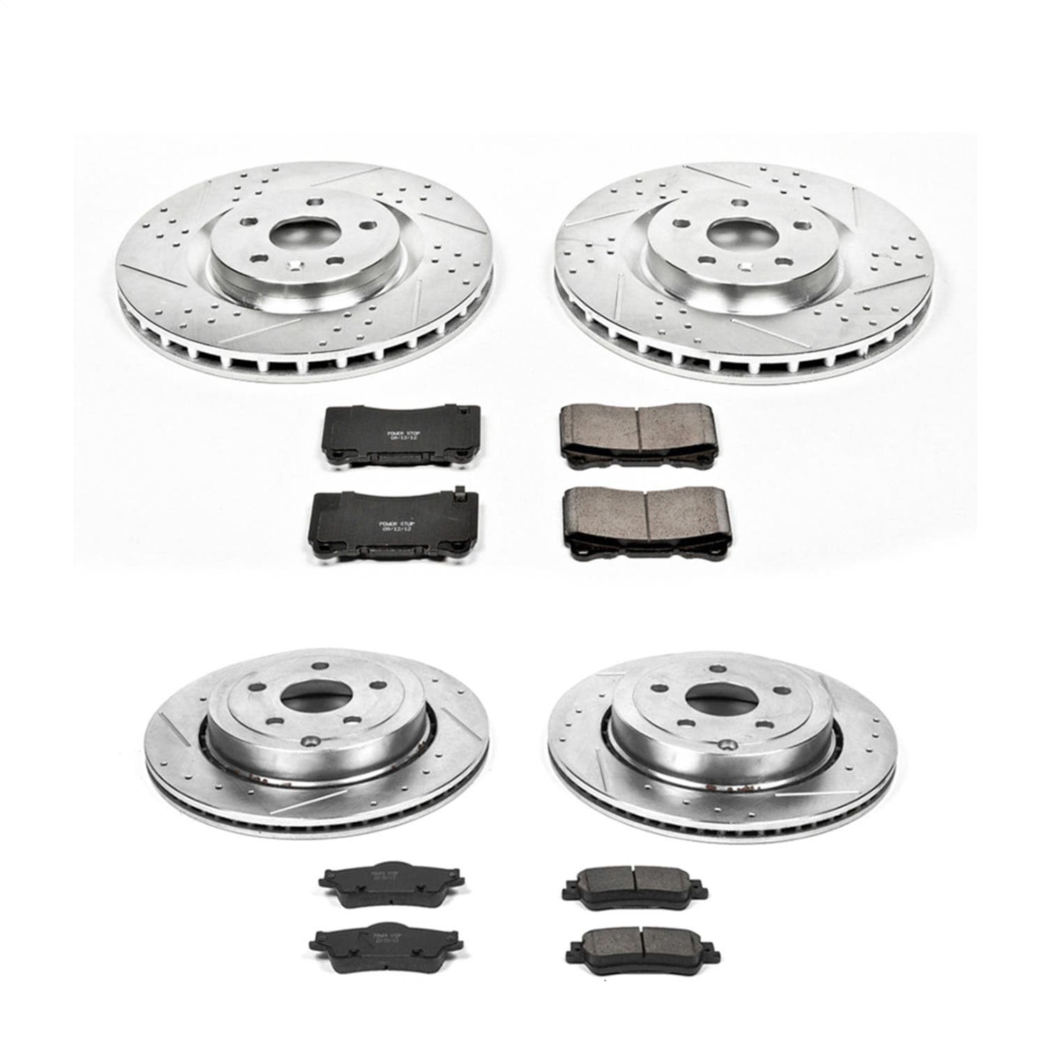 Power Stop - K6187 - Front and Rear - Disc Brake Pad and Rotor Kit image 1