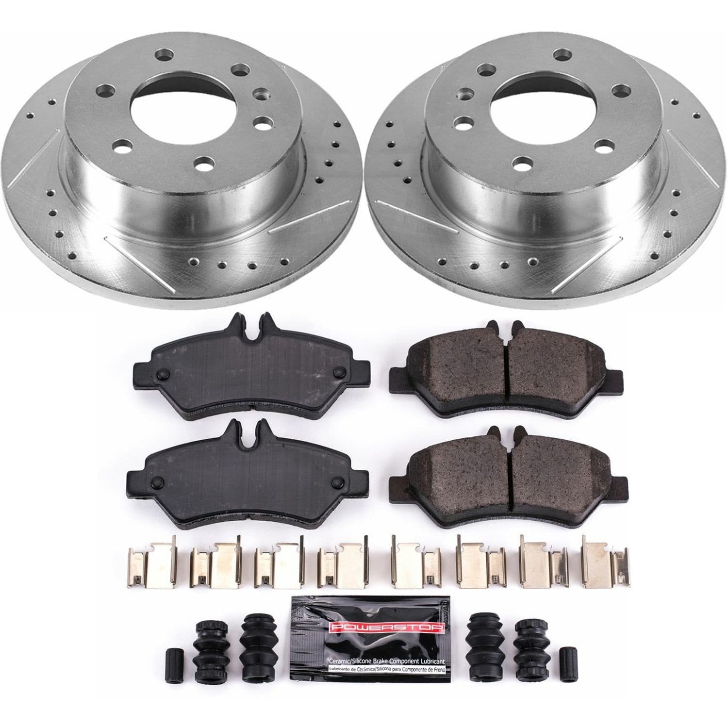 Power Stop - K6198 - Rear - Disc Brake Pad and Rotor Kit image 1