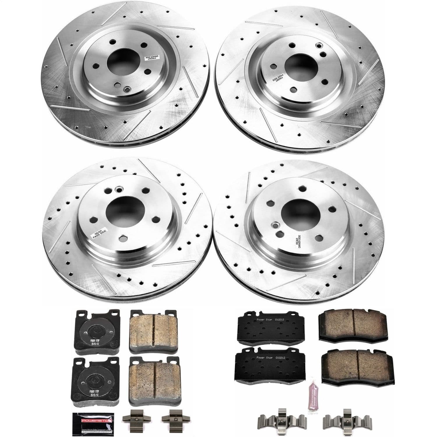 Power Stop - K6204 - Front and Rear - Disc Brake Pad and Rotor Kit image 1