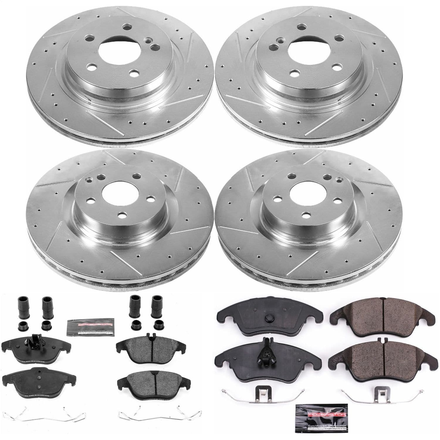 Power Stop - K6206 - Front and Rear - Disc Brake Pad and Rotor Kit image 1