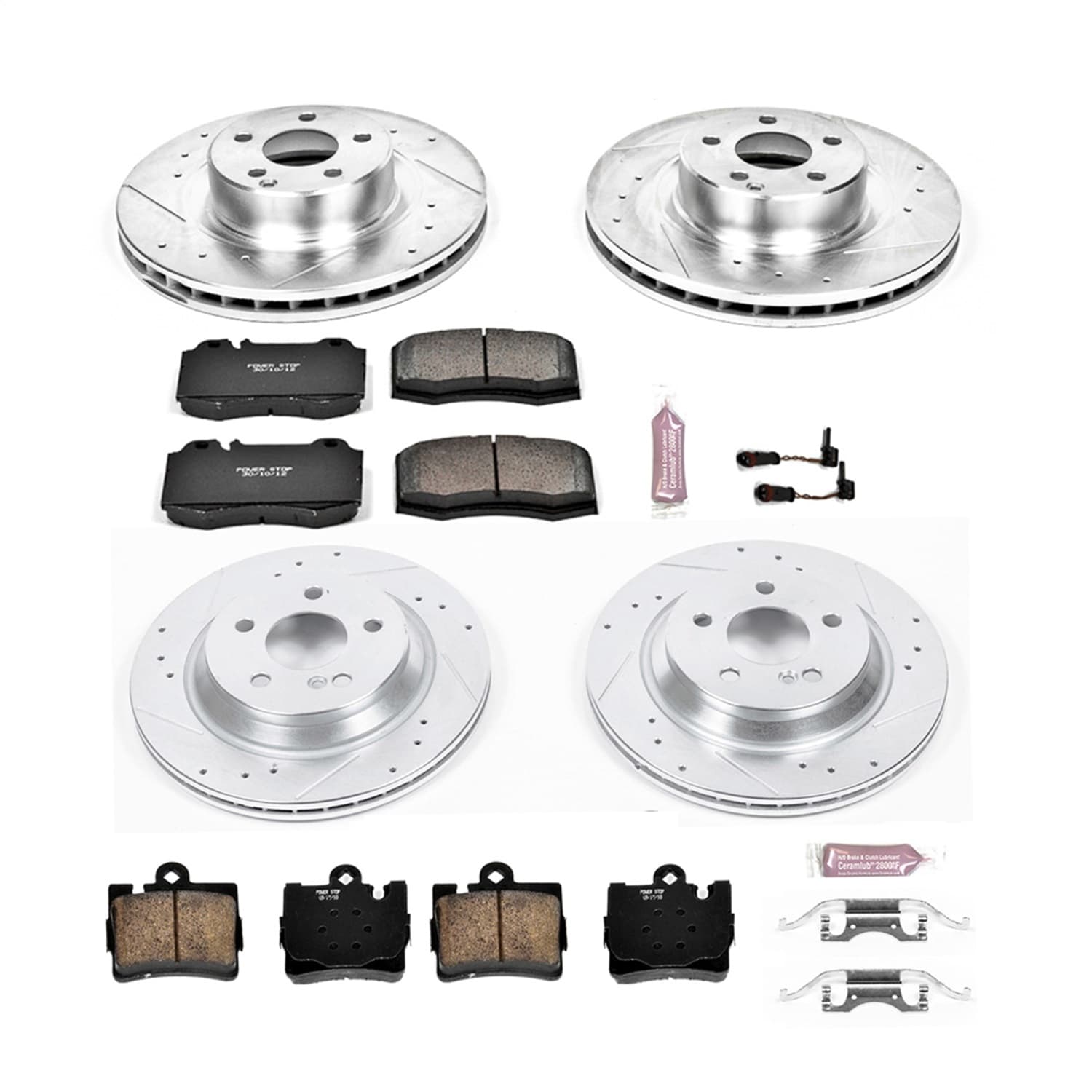 Power Stop - K6211 - Front and Rear - Disc Brake Pad and Rotor Kit image 1