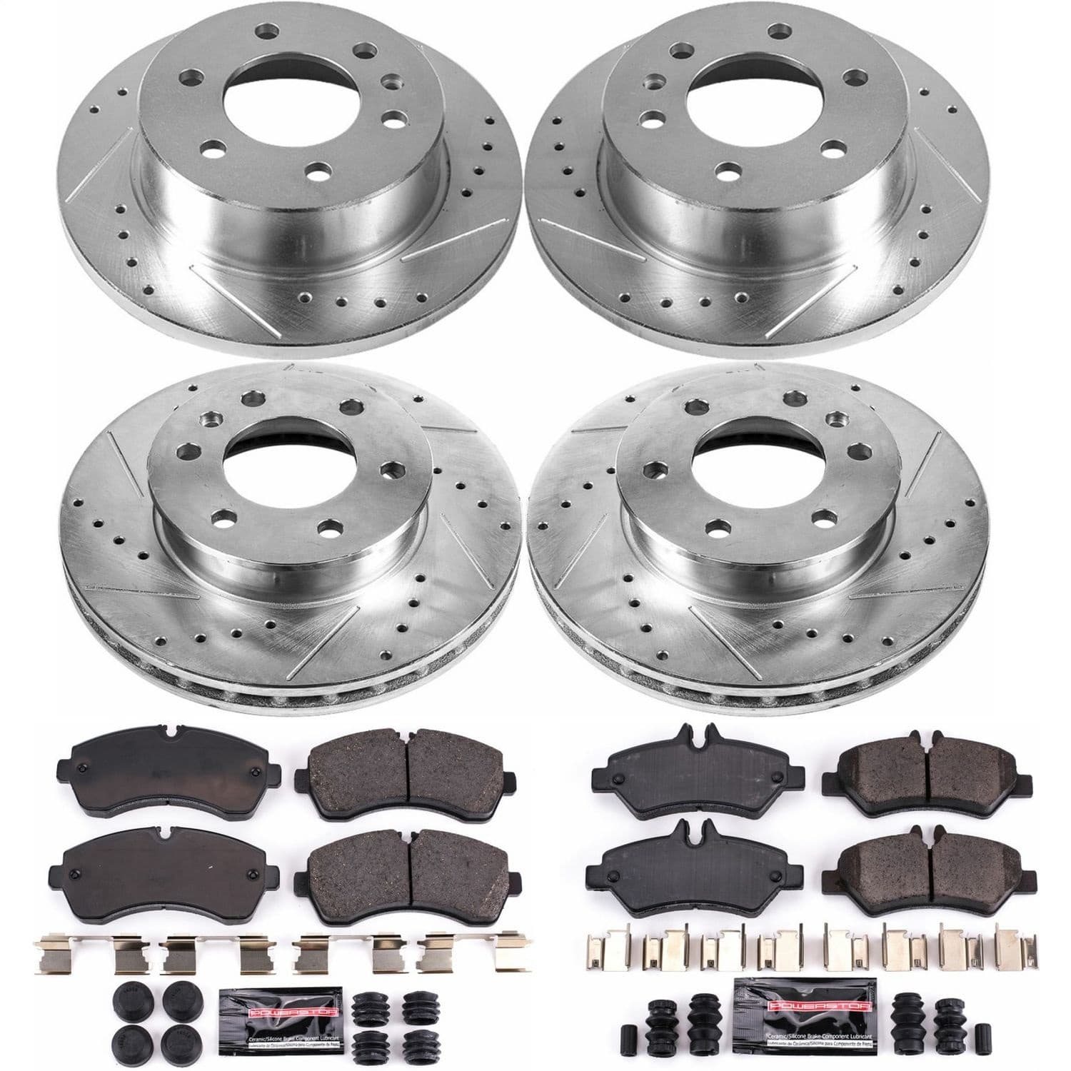 Power Stop - K6233 - Front and Rear - Disc Brake Pad and Rotor Kit image 1