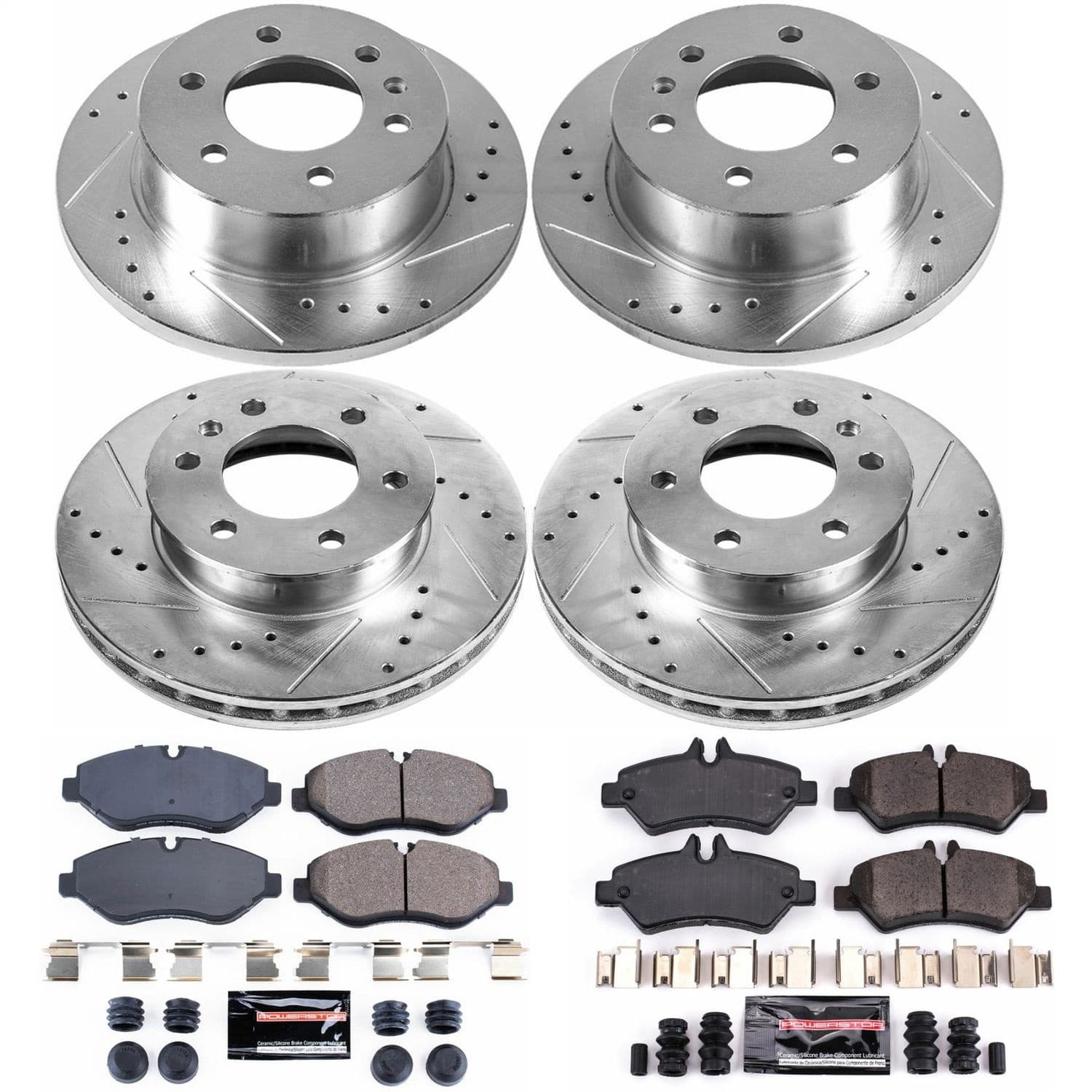 Power Stop - K6235 - Front and Rear - Disc Brake Pad and Rotor Kit image 1