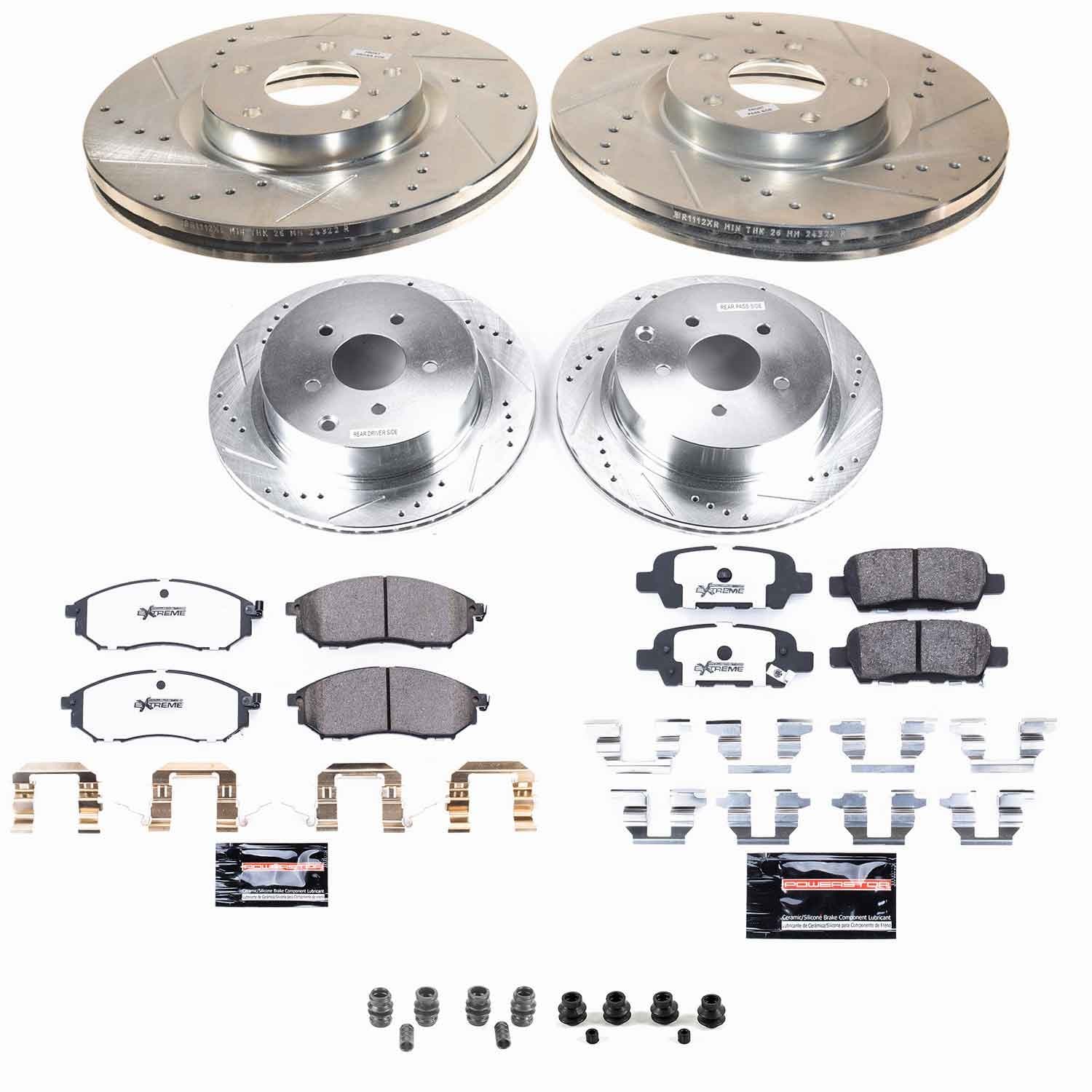 Power Stop - K6237-26 - Front and Rear - Disc Brake Pad and Rotor Kit image 1