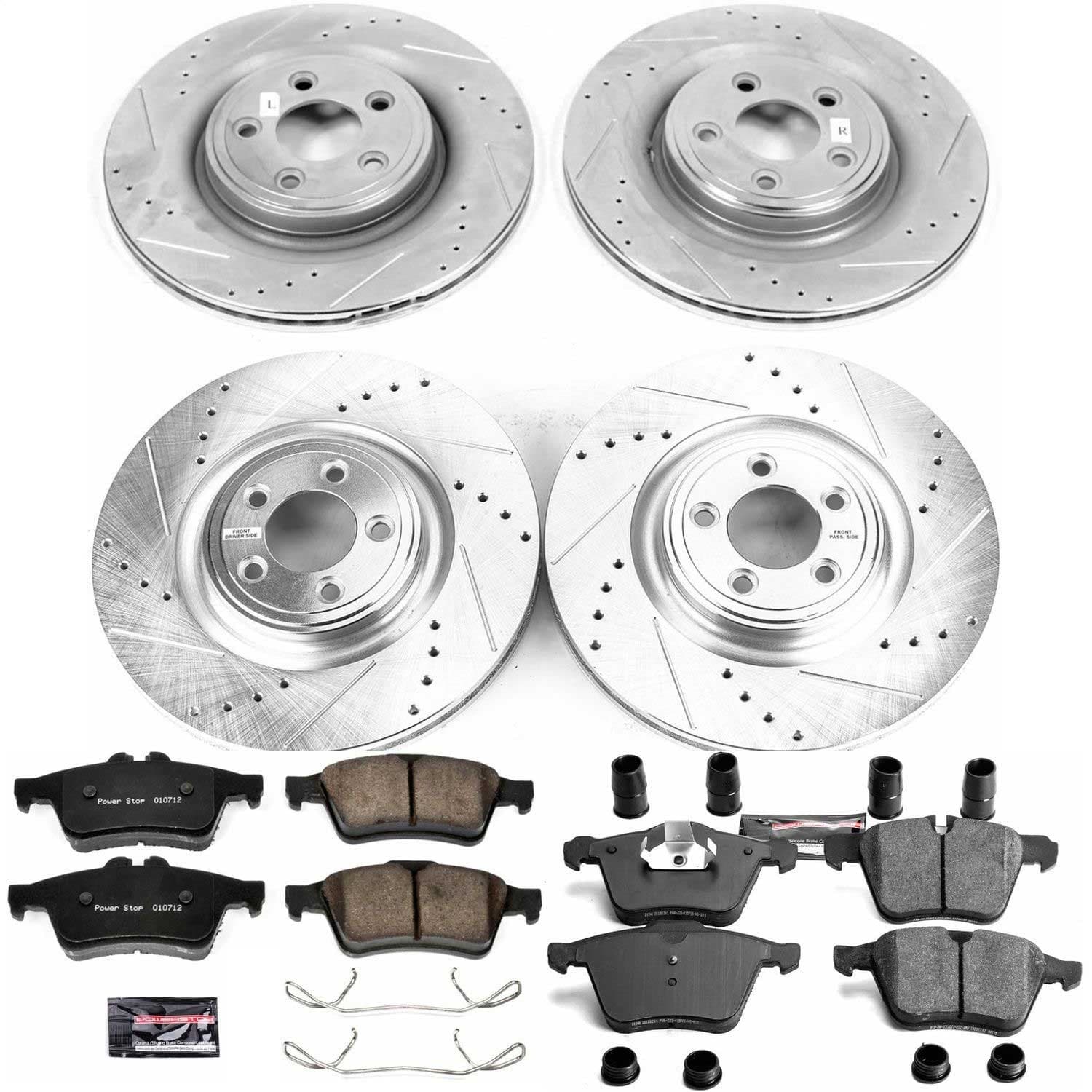 Power Stop - K6283 - Front and Rear - Disc Brake Pad and Rotor Kit image 1