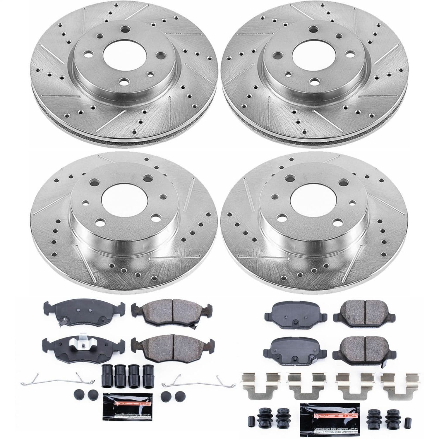 Power Stop - K6291 - Front and Rear - Disc Brake Pad and Rotor Kit image 1