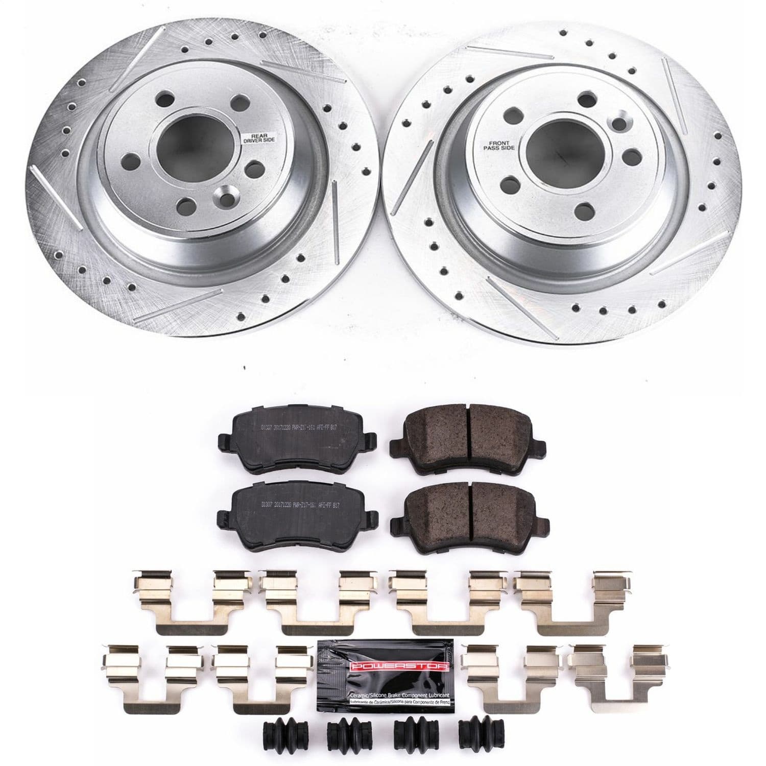 Power Stop - K6293 - Rear - Disc Brake Pad and Rotor Kit image 1