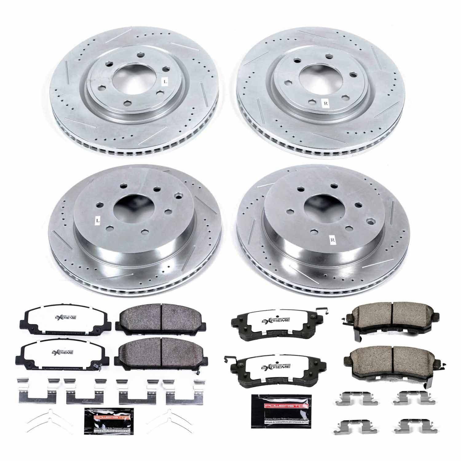 Power Stop - K6322-36 - Front and Rear - Disc Brake Pad and Rotor Kit image 1