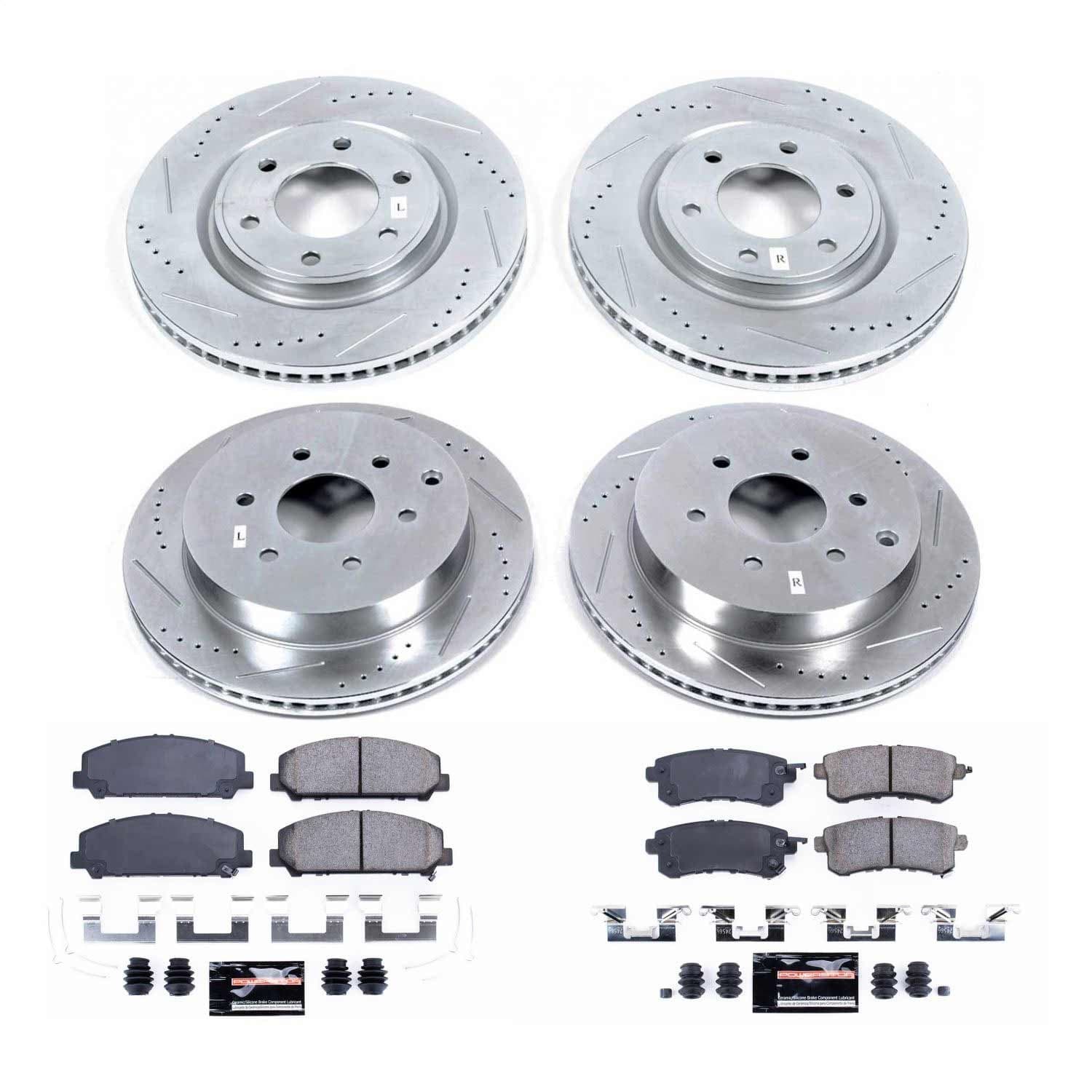 Power Stop - K6322 - Front and Rear - Disc Brake Pad and Rotor Kit image 1