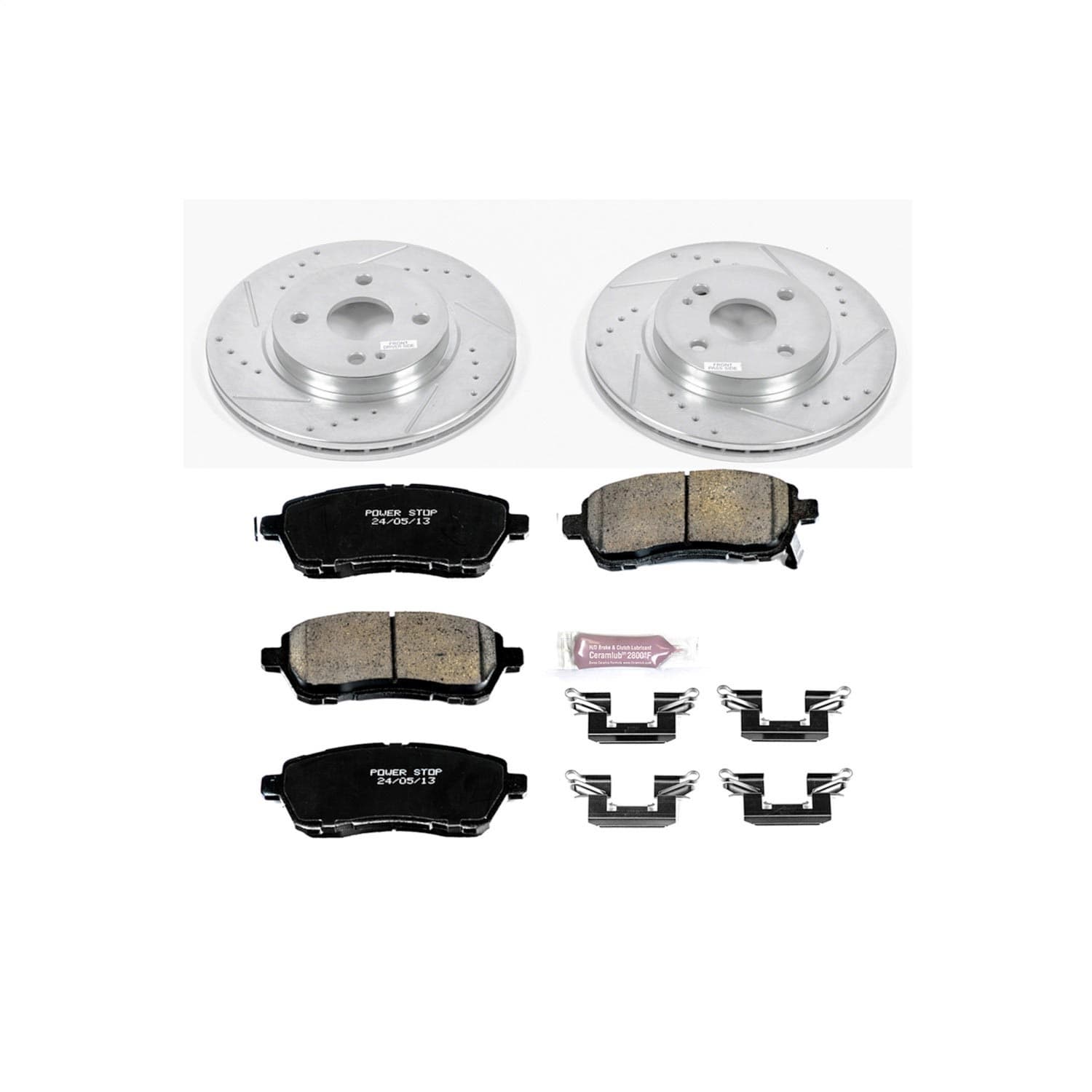 Power Stop - K6344 - Front - Disc Brake Pad and Rotor Kit image 1