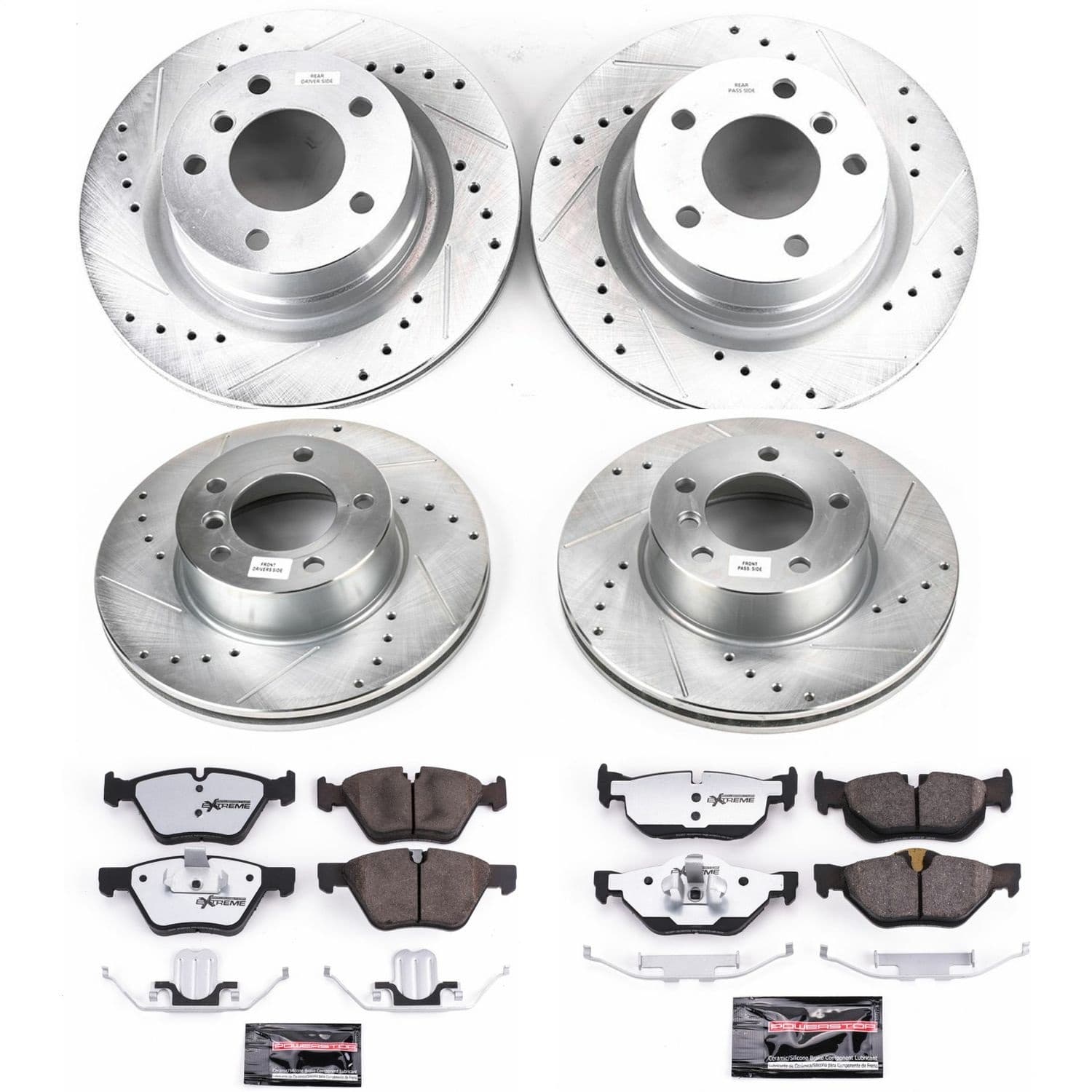 Power Stop - K6347-26 - Front and Rear - Disc Brake Pad and Rotor Kit image 1
