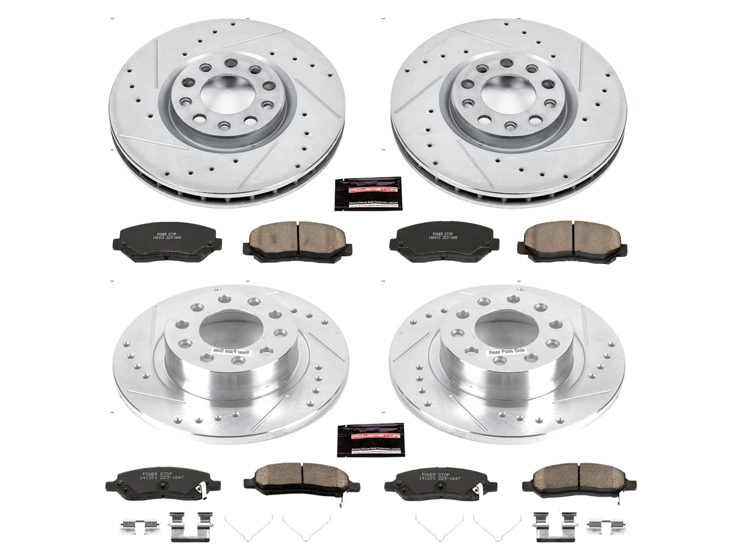 Power Stop - K6373 - Front and Rear - Disc Brake Pad and Rotor Kit image 1