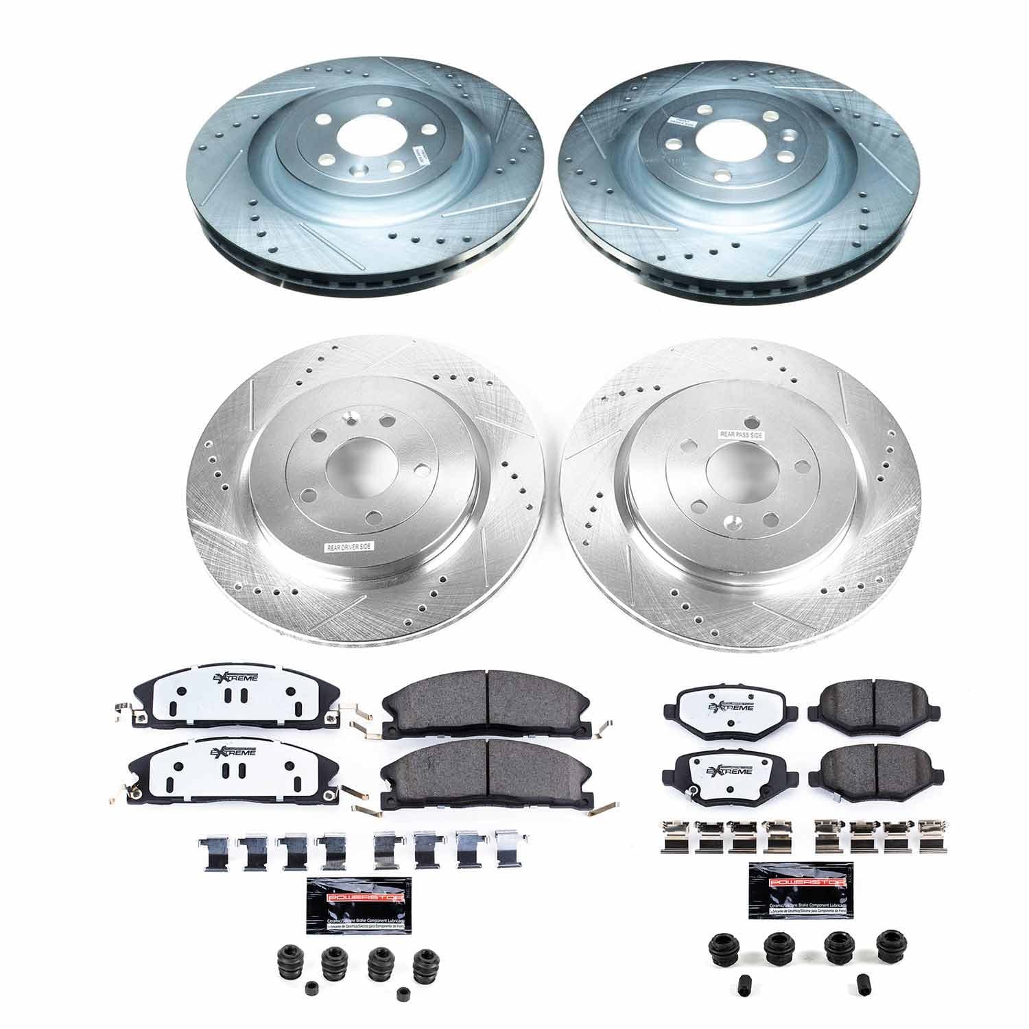 Power Stop - K6375-36 - Front and Rear - Disc Brake Pad and Rotor Kit image 1