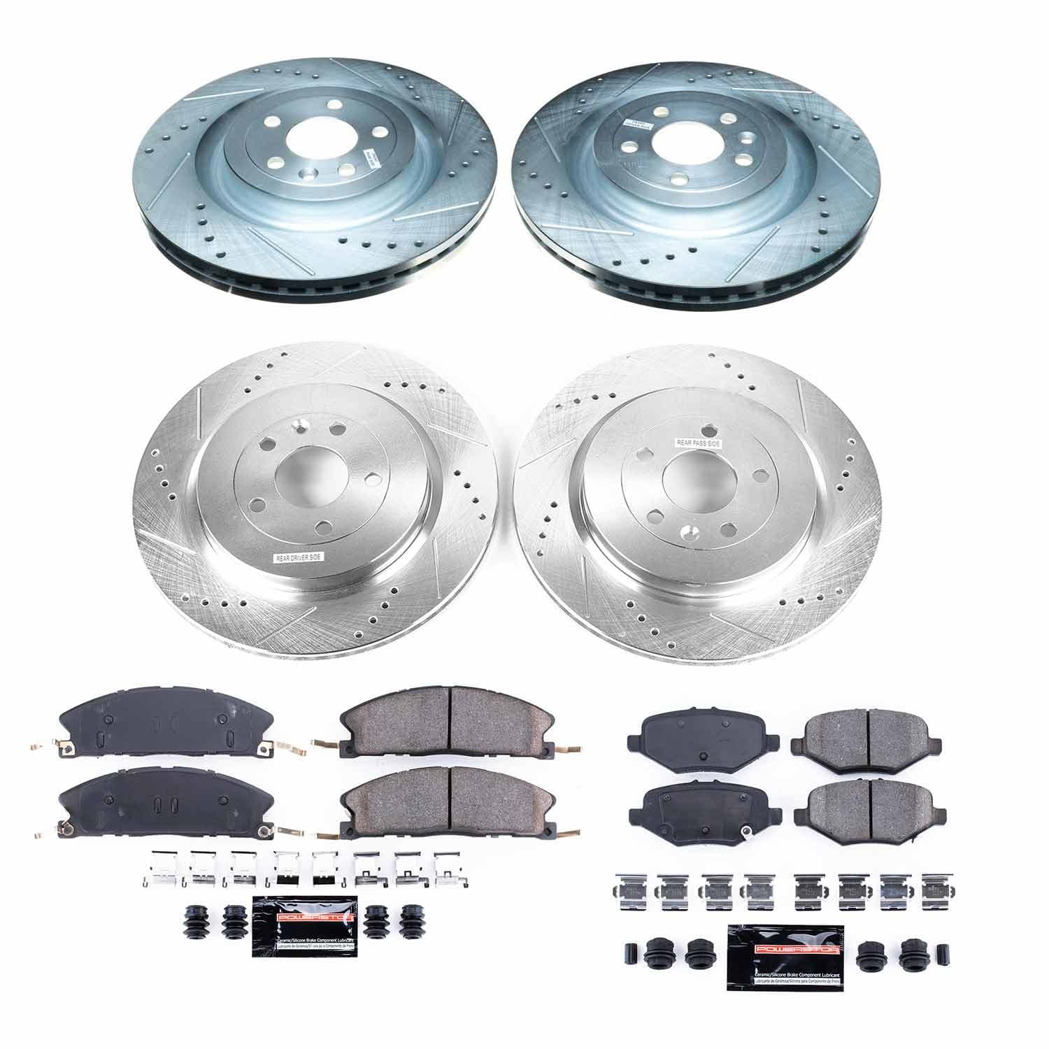 Power Stop - K6375 - Front and Rear - Disc Brake Pad and Rotor Kit image 1